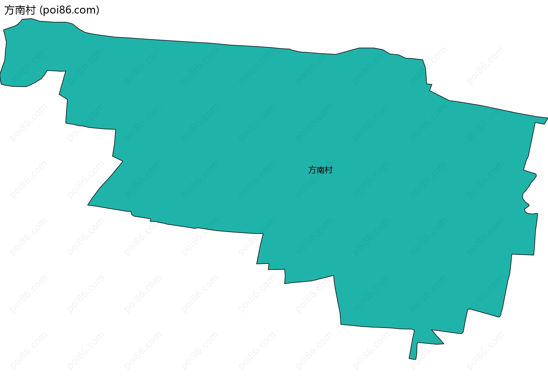 方南村边界地图
