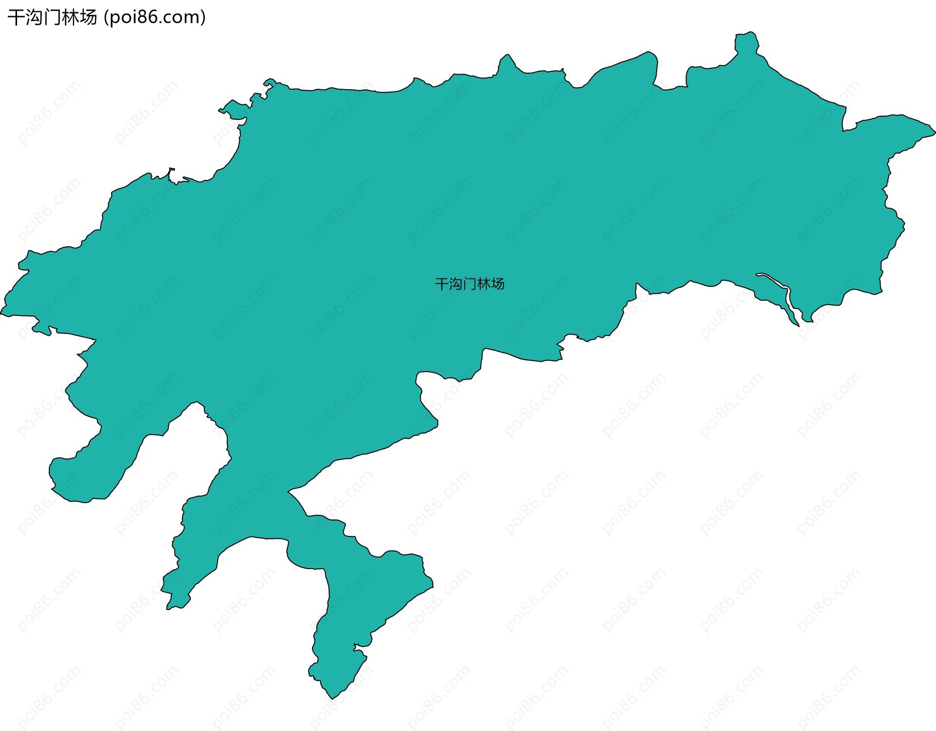 干沟门林场边界地图