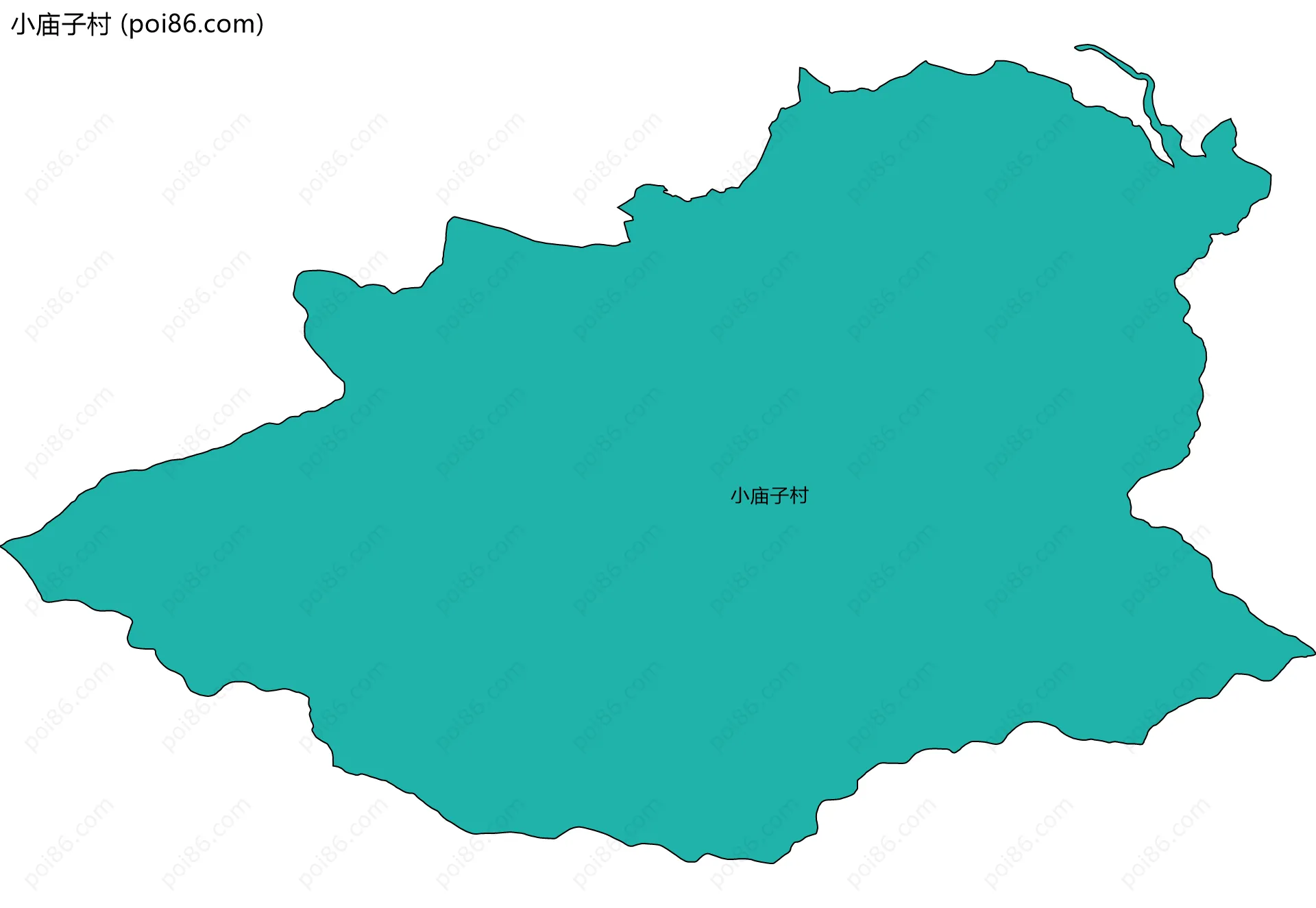 小庙子村边界地图
