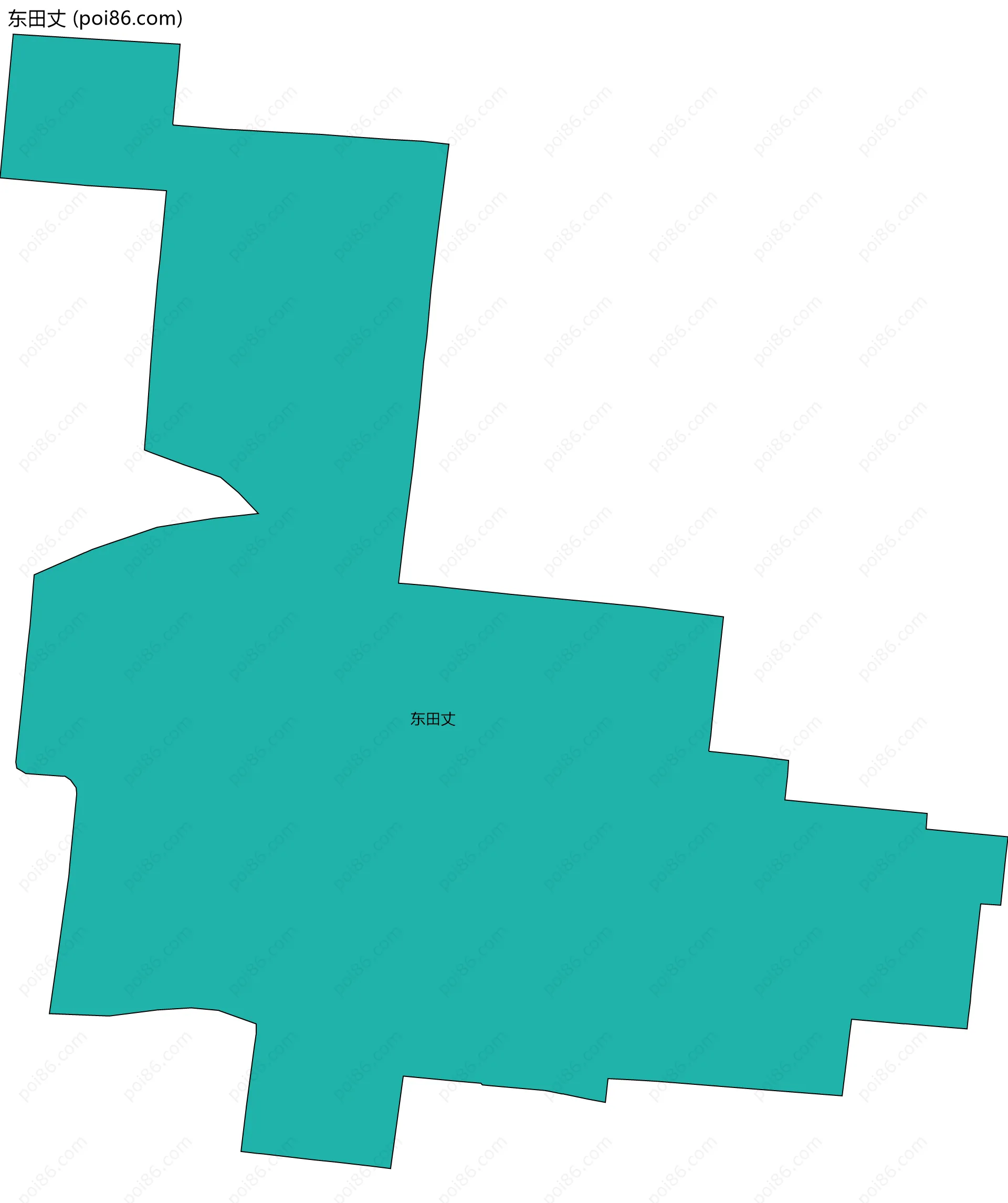 东田丈边界地图