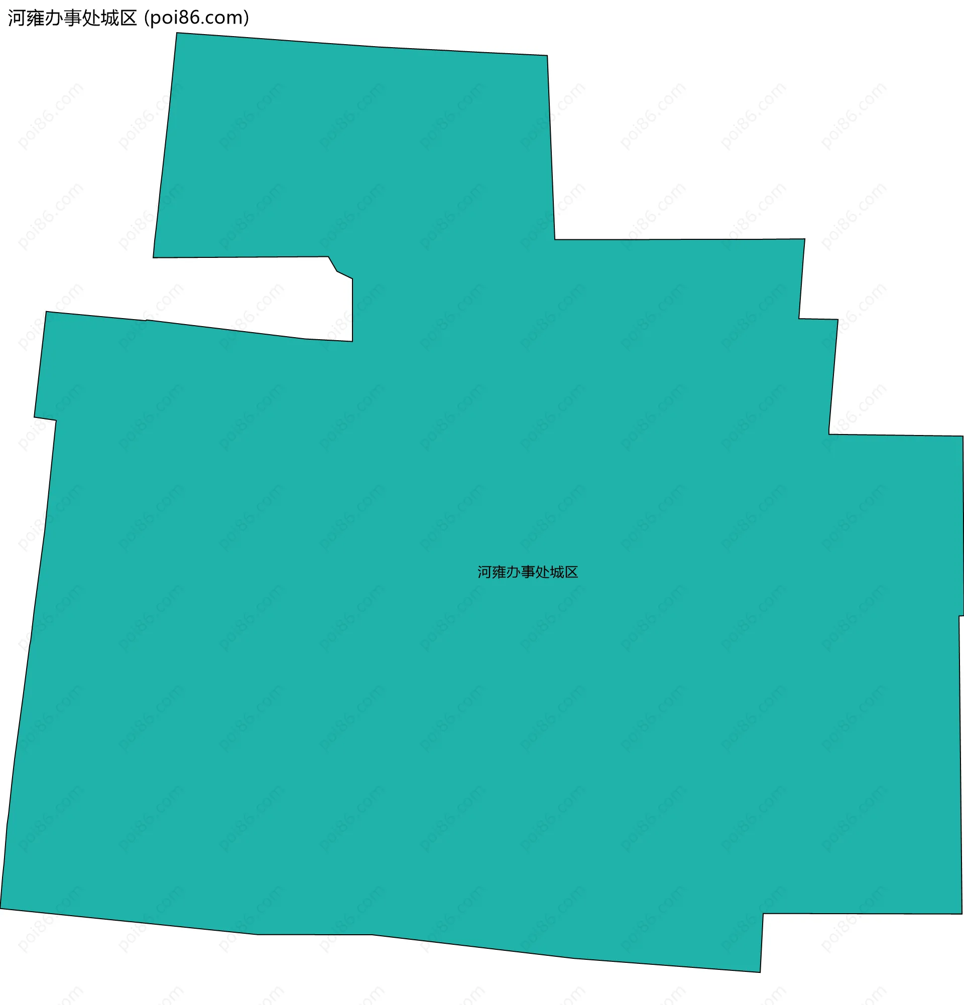 河雍办事处城区边界地图