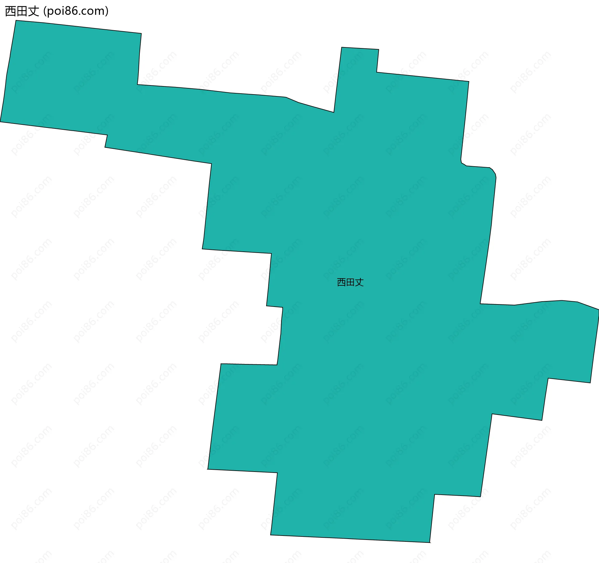 西田丈边界地图