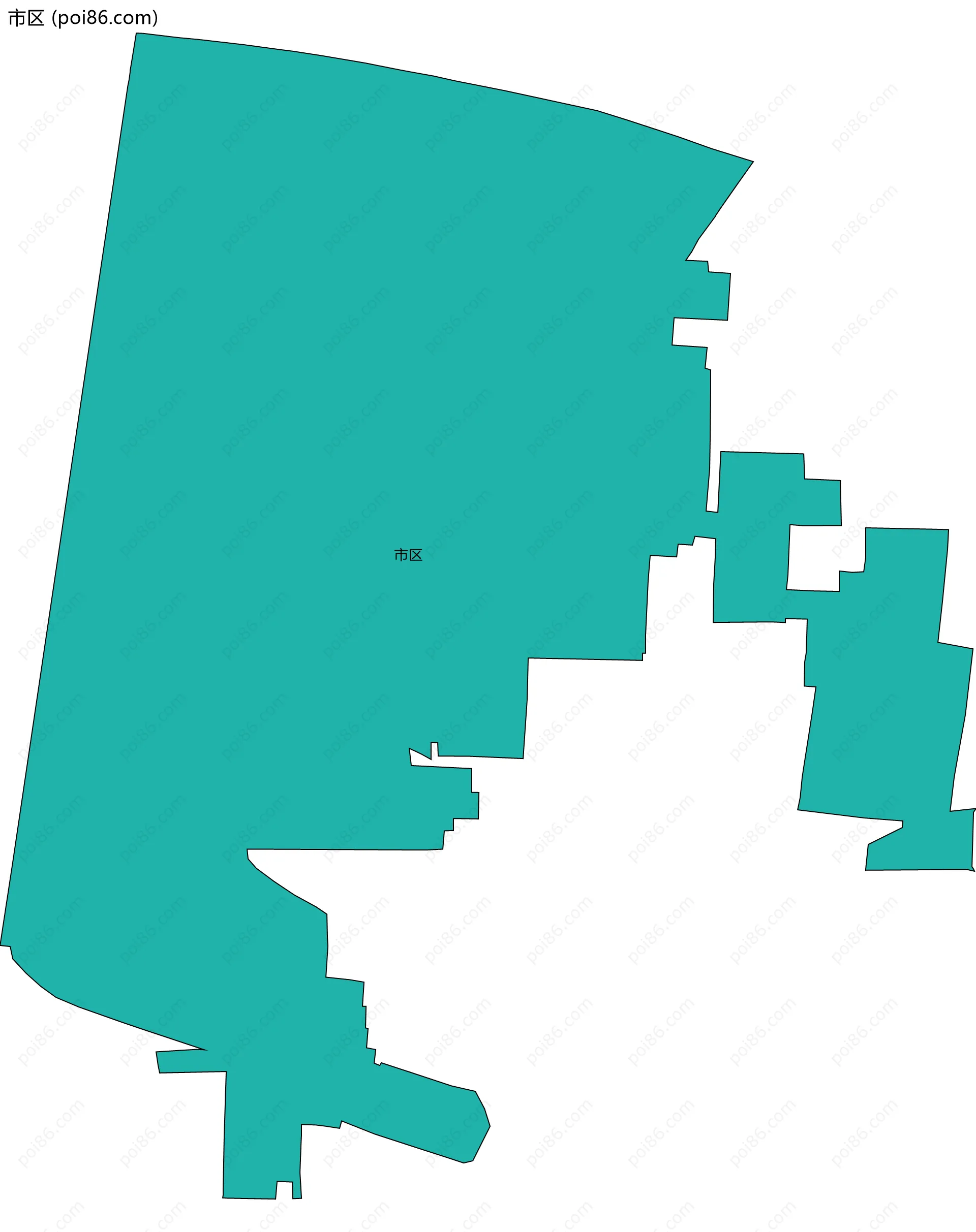 市区边界地图