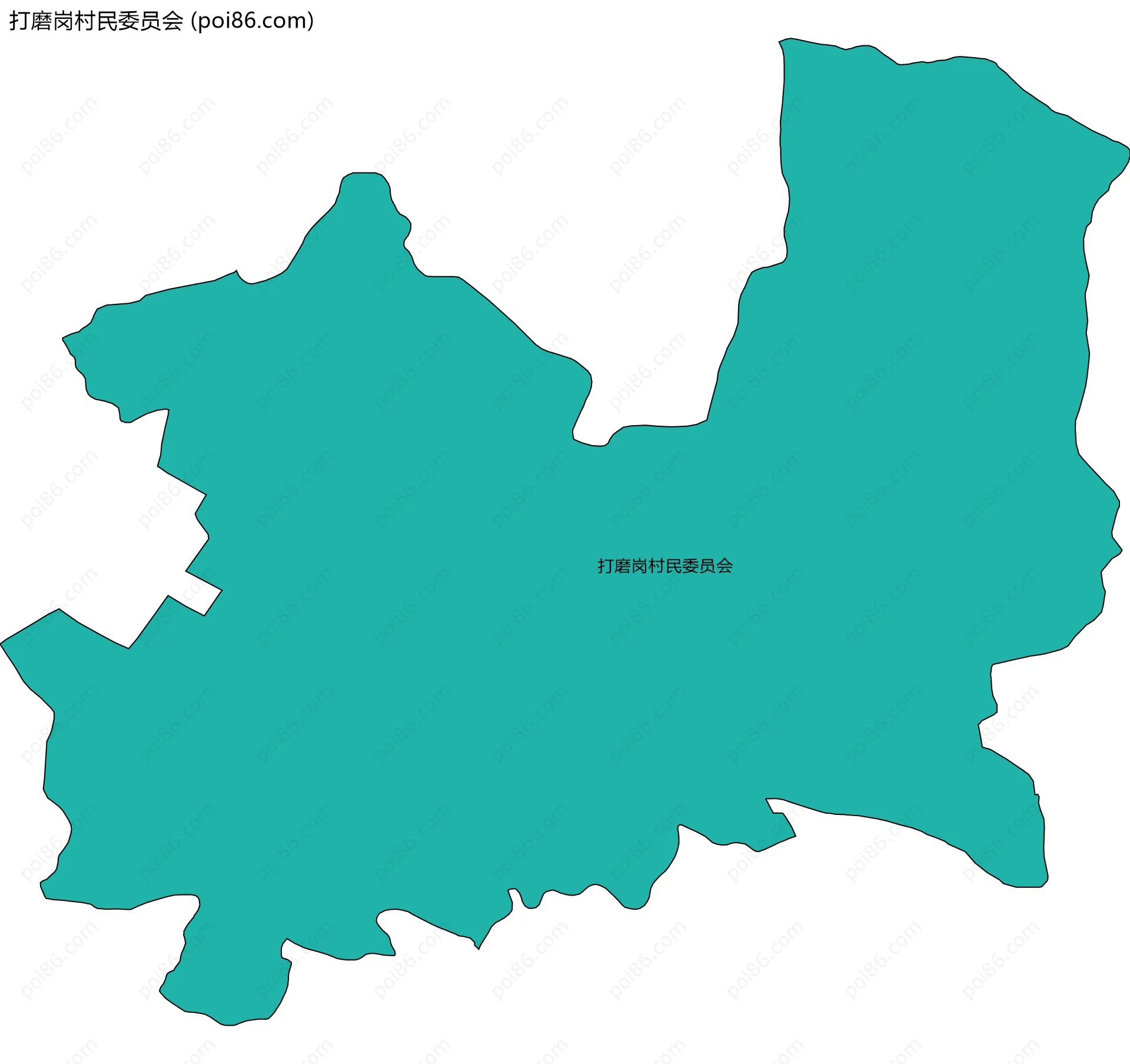 打磨岗村民委员会边界地图