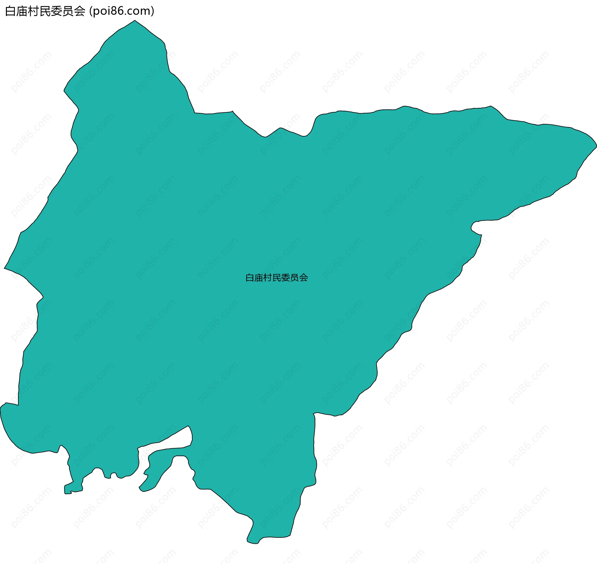 白庙村民委员会边界地图