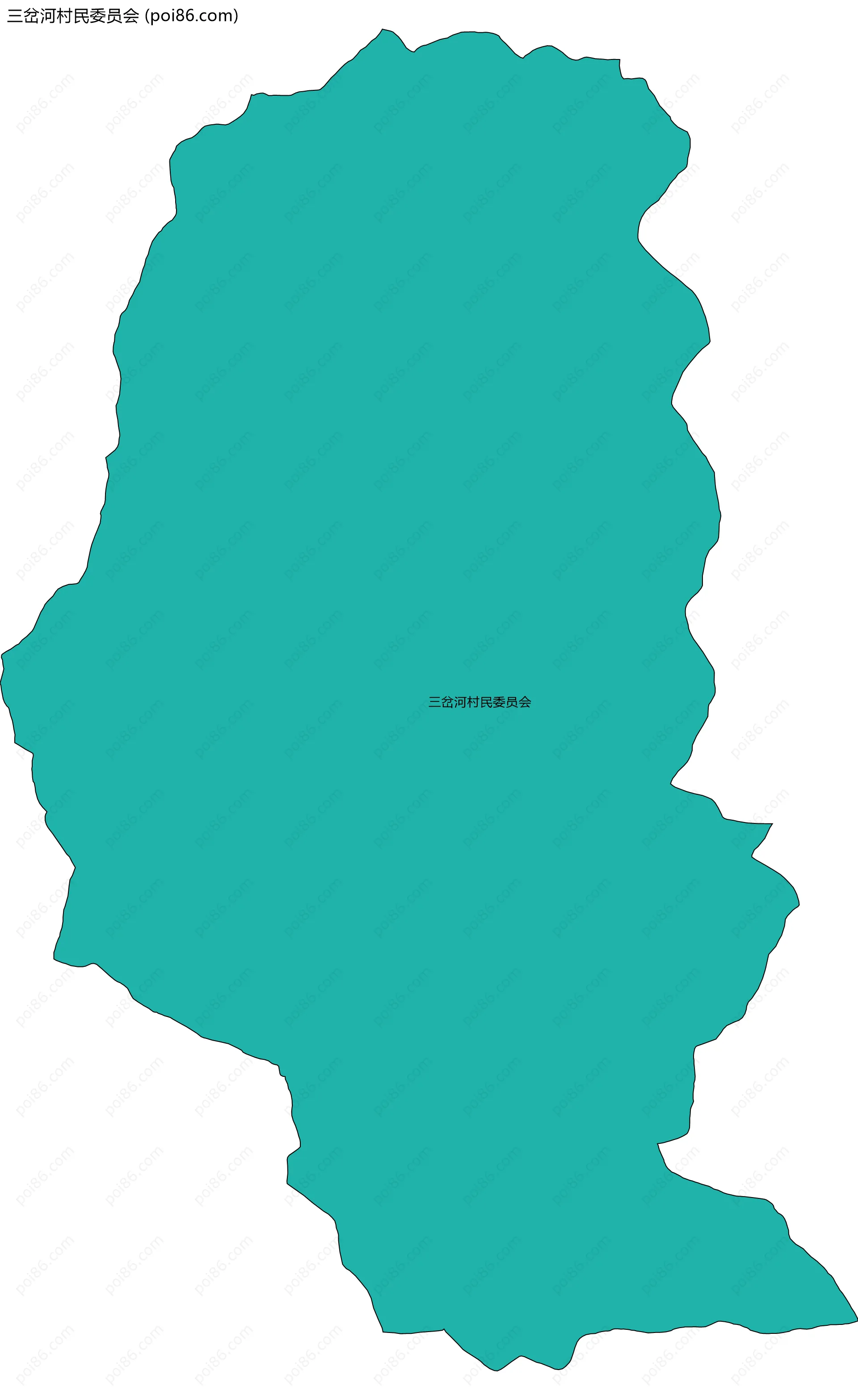 三岔河村民委员会边界地图