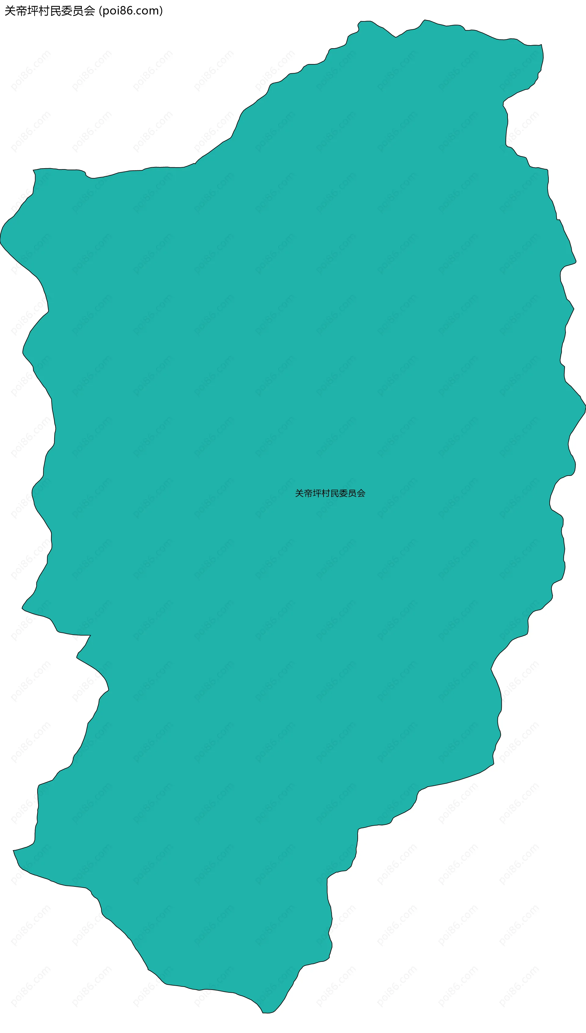 关帝坪村民委员会边界地图