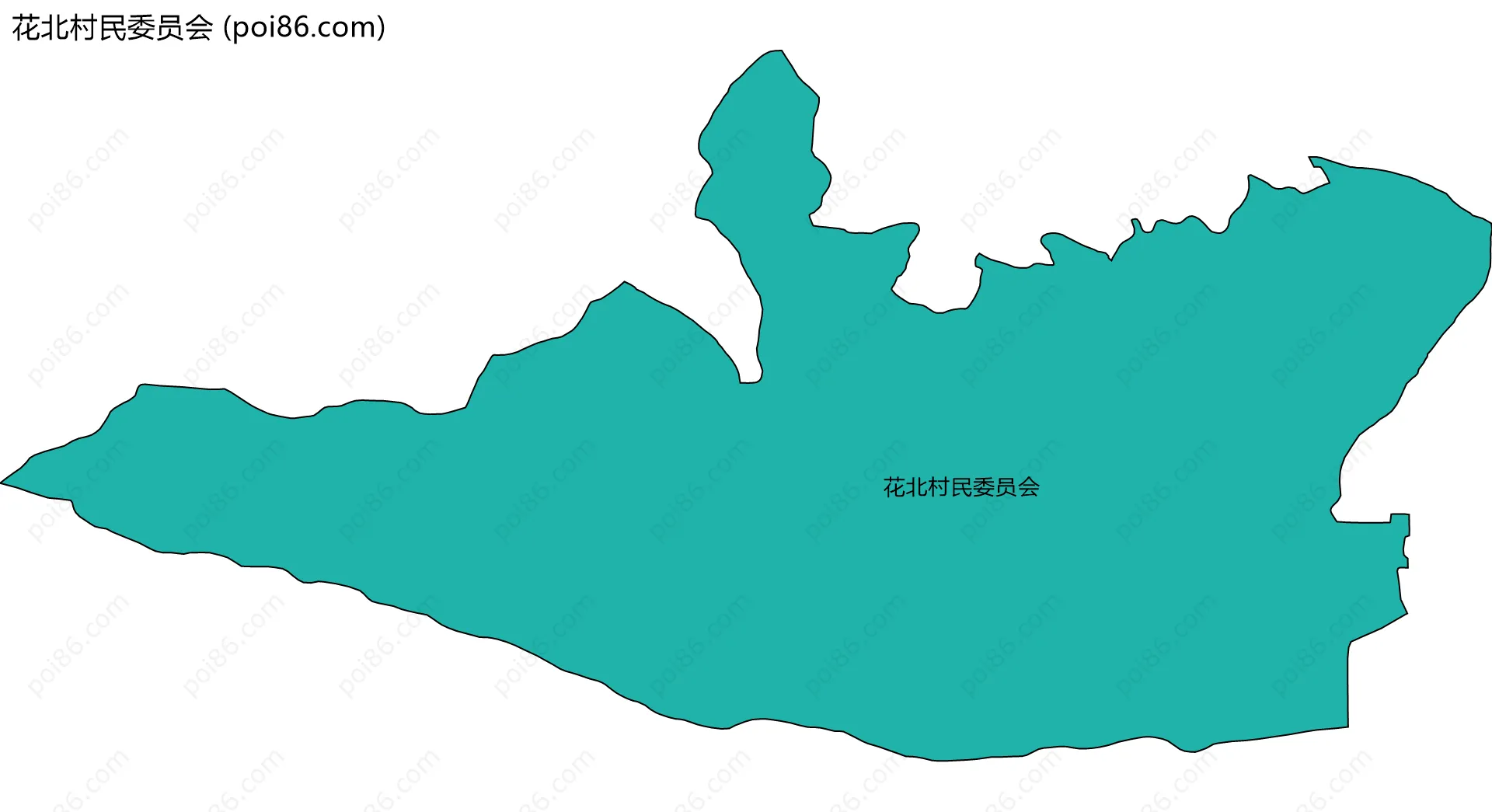 花北村民委员会边界地图