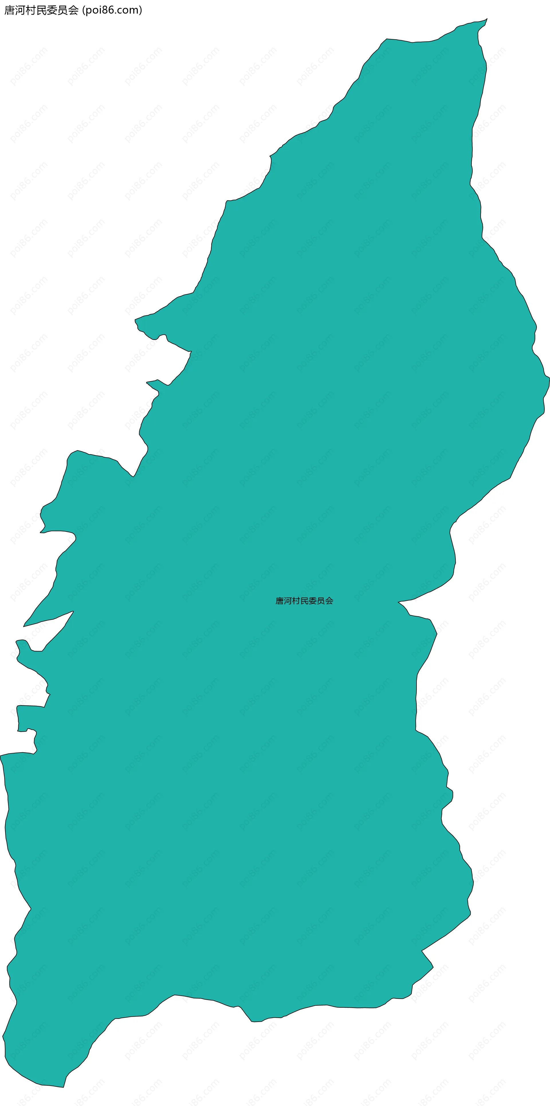 唐河村民委员会边界地图