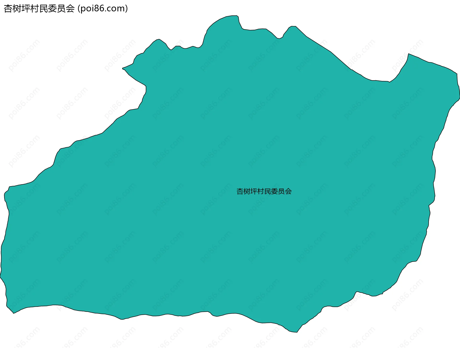 杏树坪村民委员会边界地图