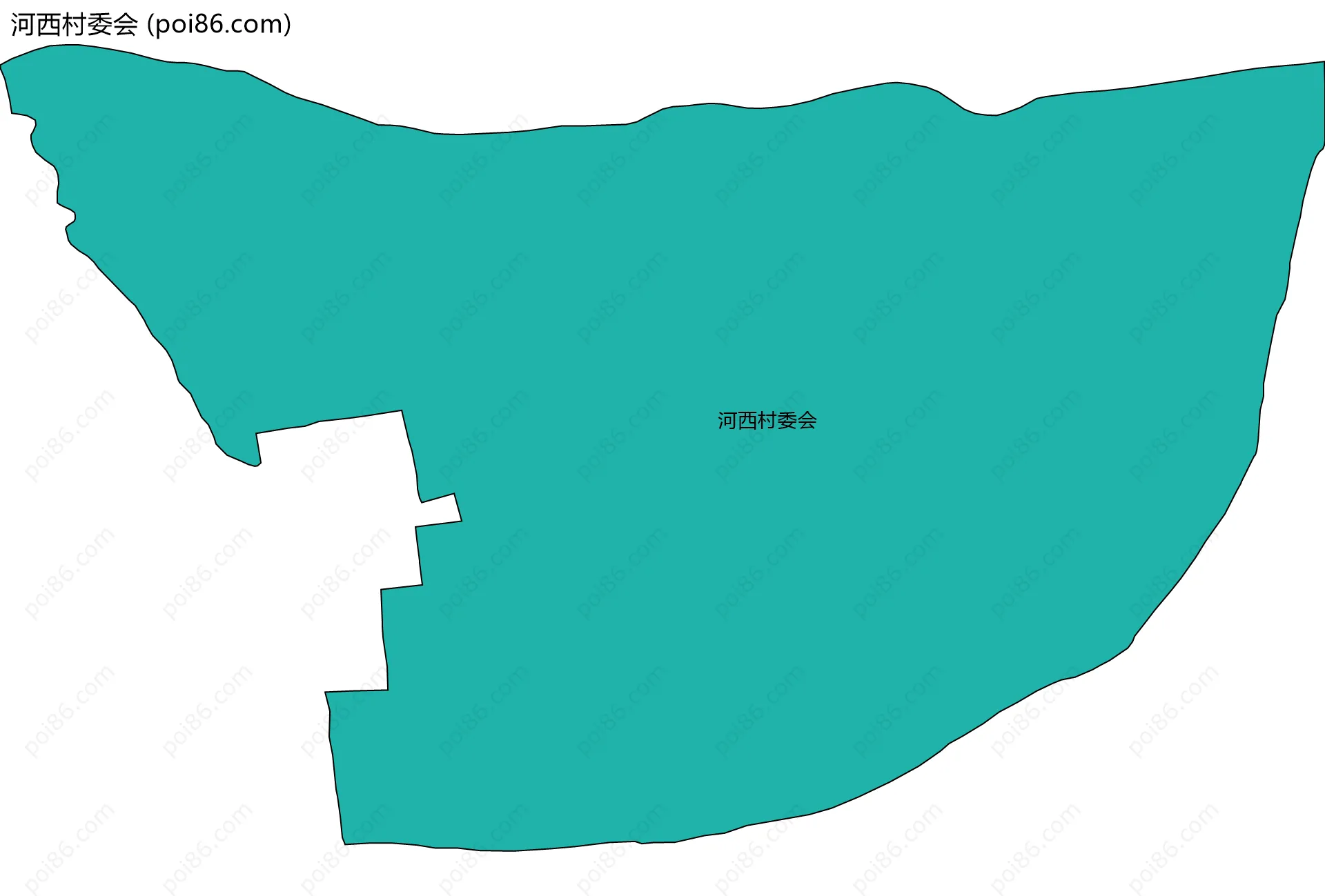 河西村委会边界地图