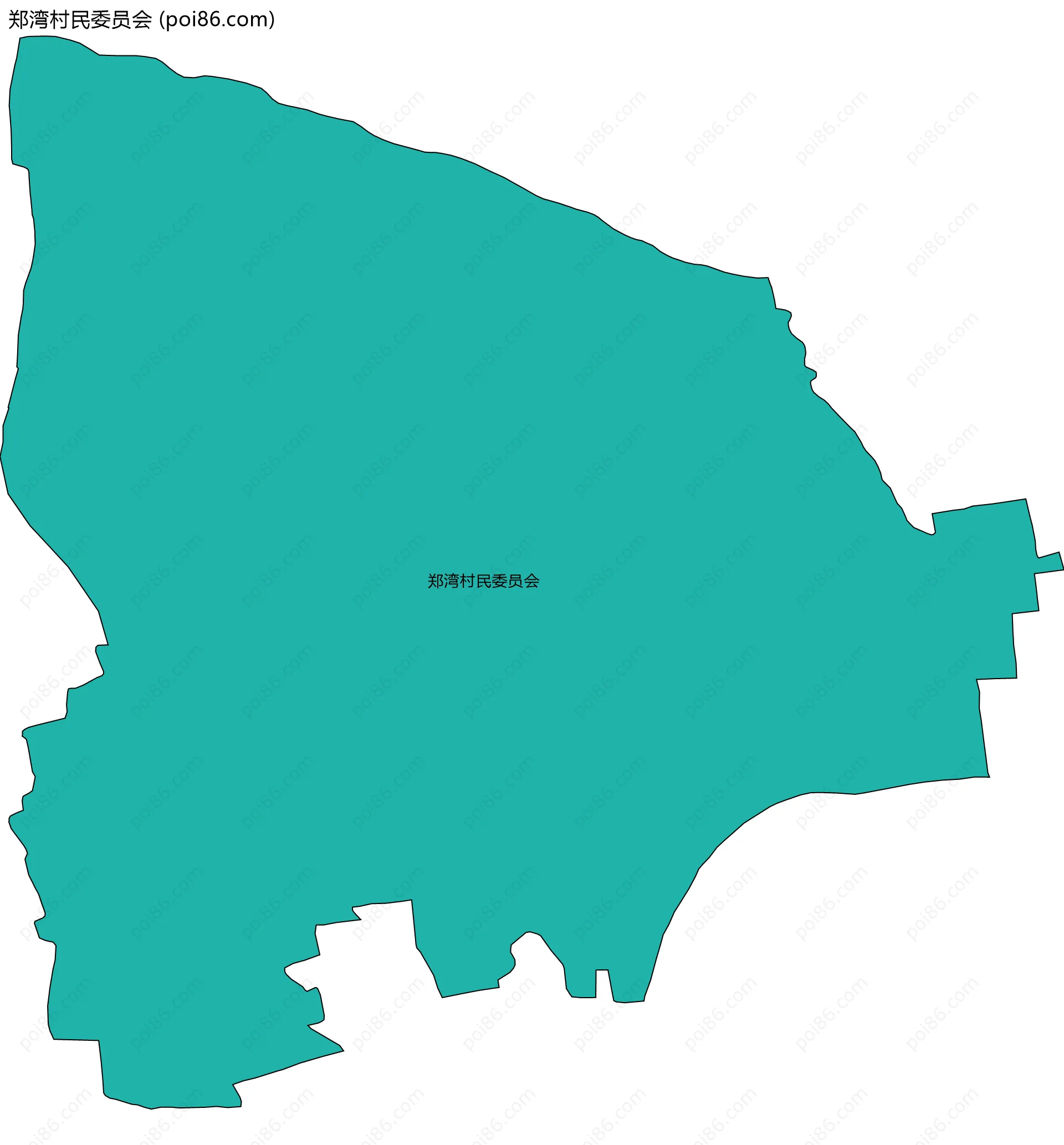 郑湾村民委员会边界地图