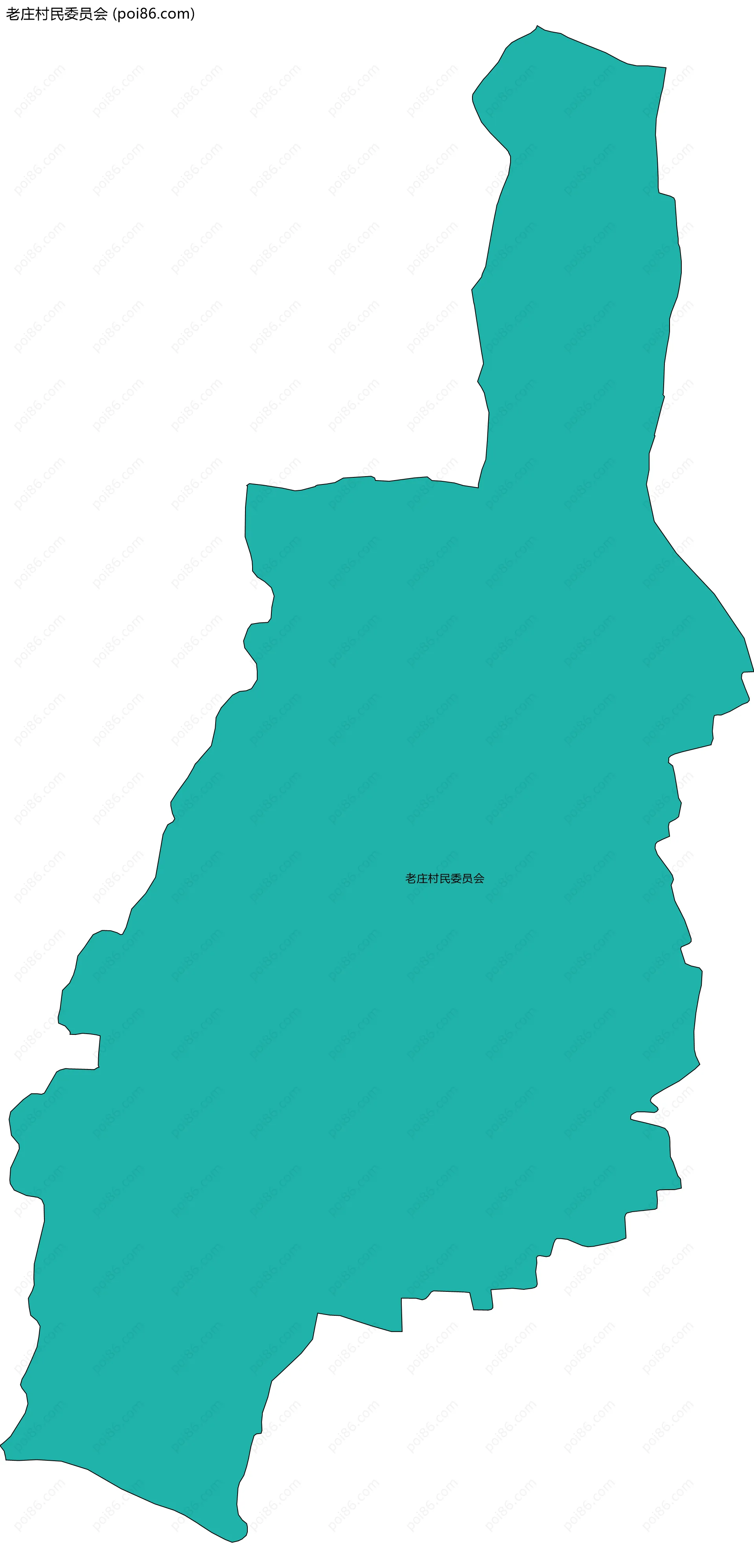 老庄村民委员会边界地图