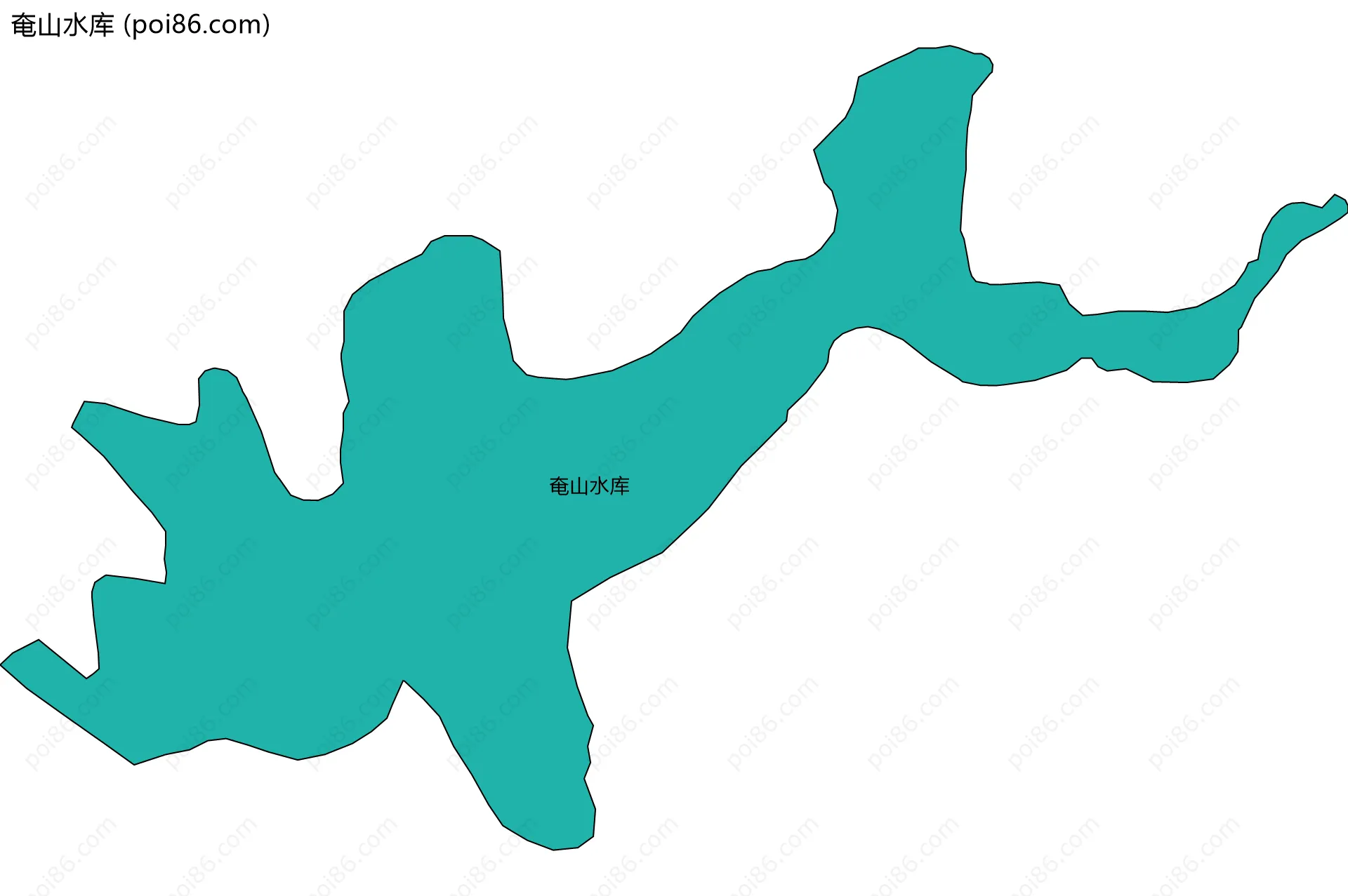 奄山水库边界地图