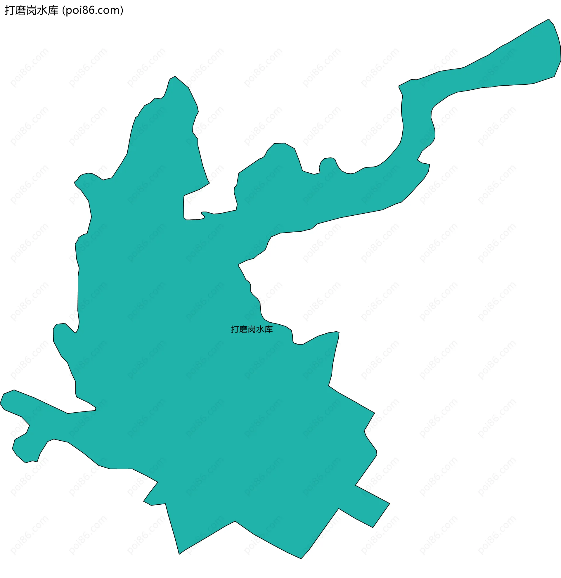 打磨岗水库边界地图