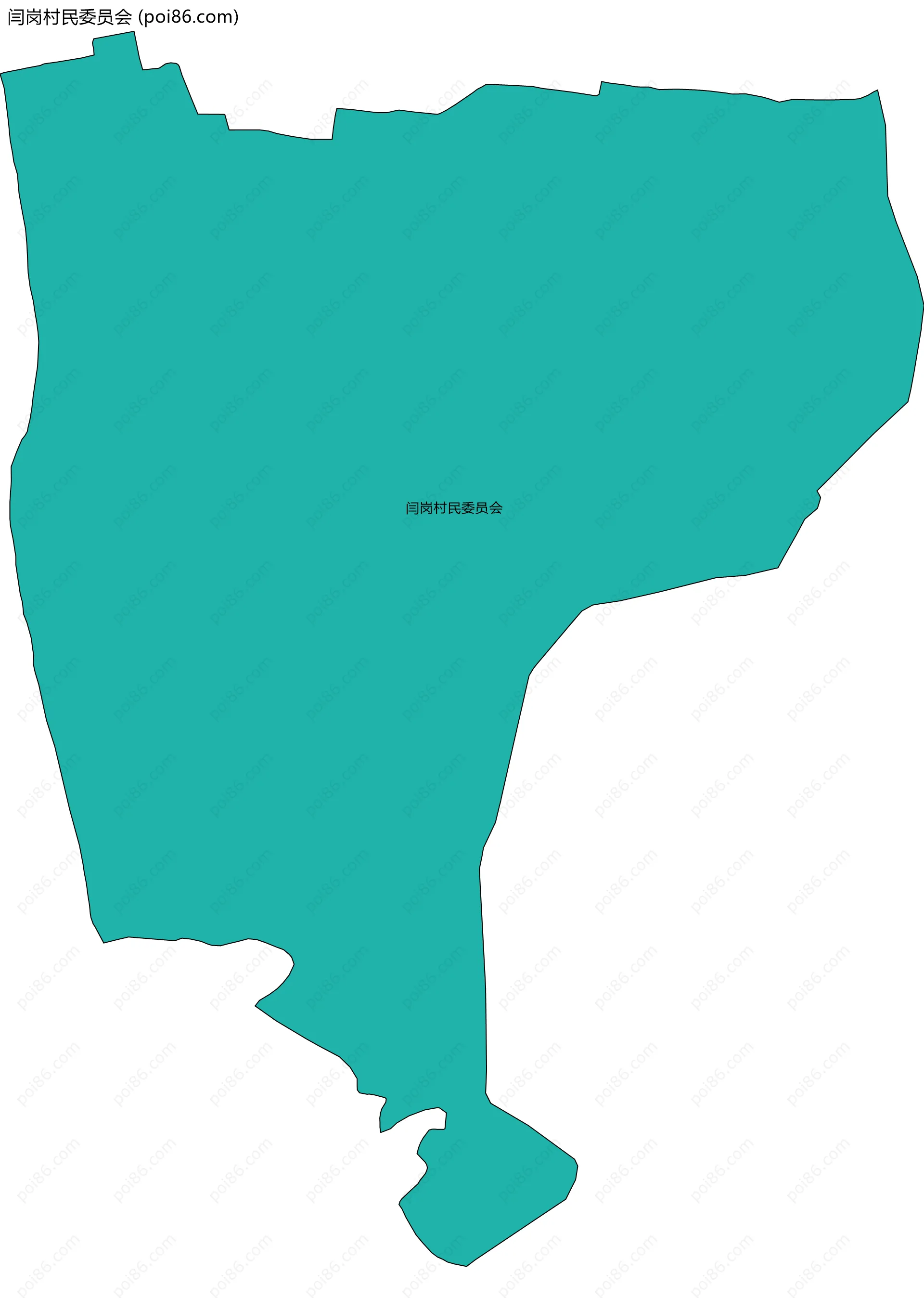 闫岗村民委员会边界地图