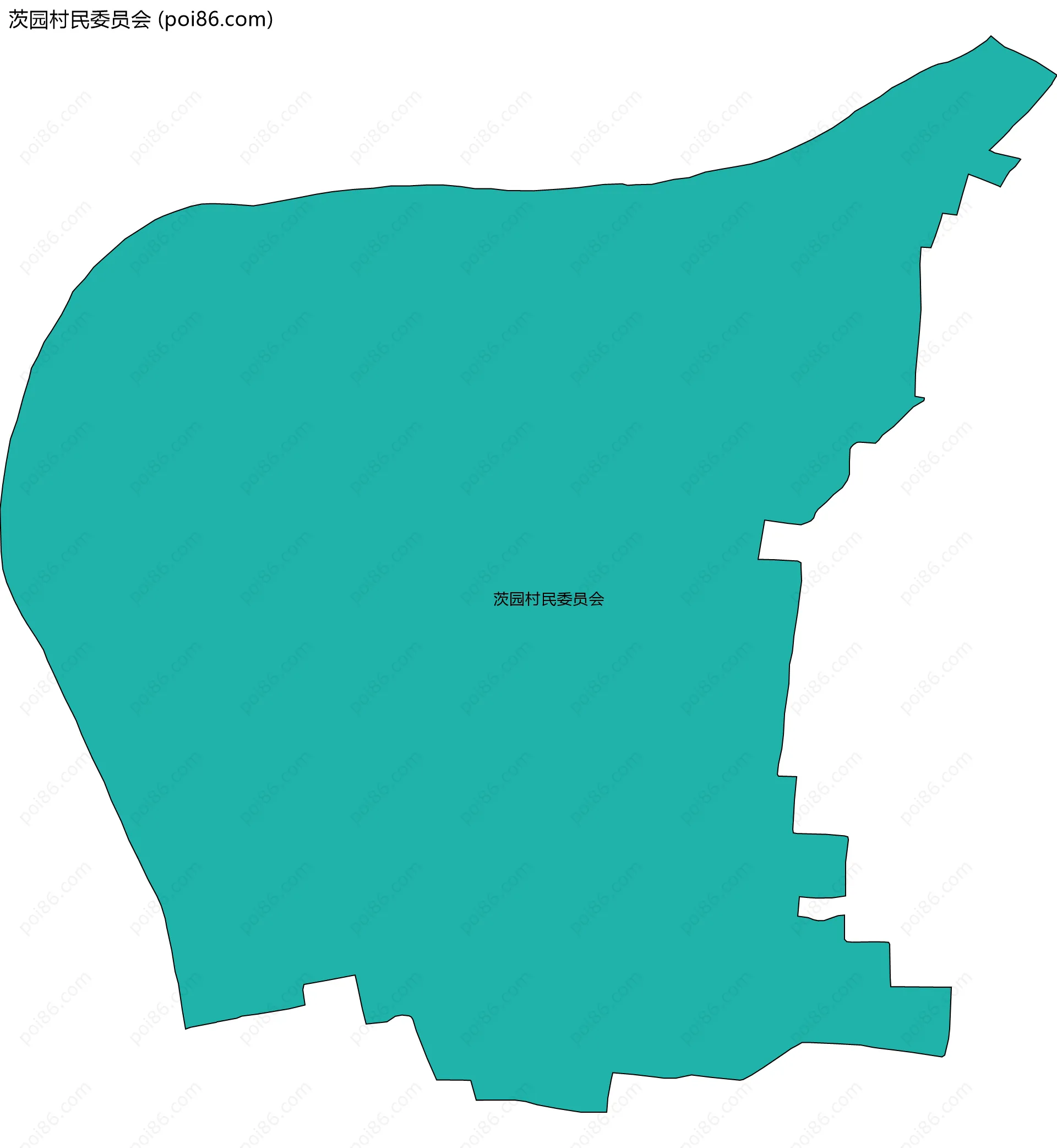 茨园村民委员会边界地图