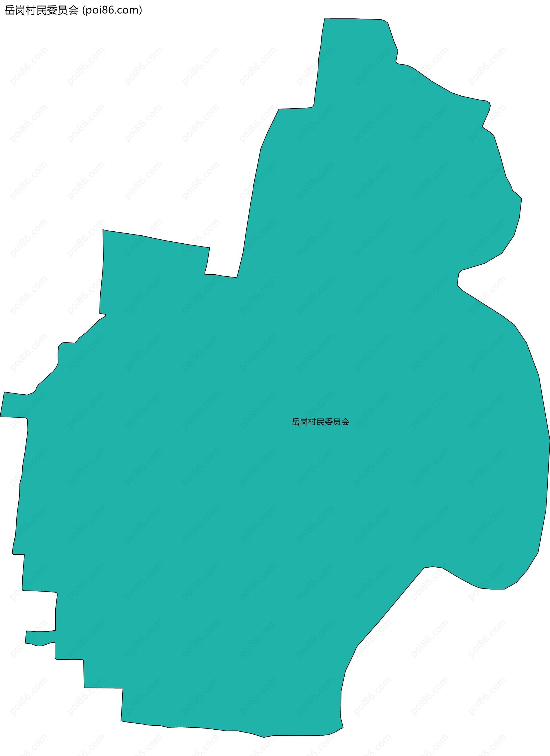 岳岗村民委员会边界地图