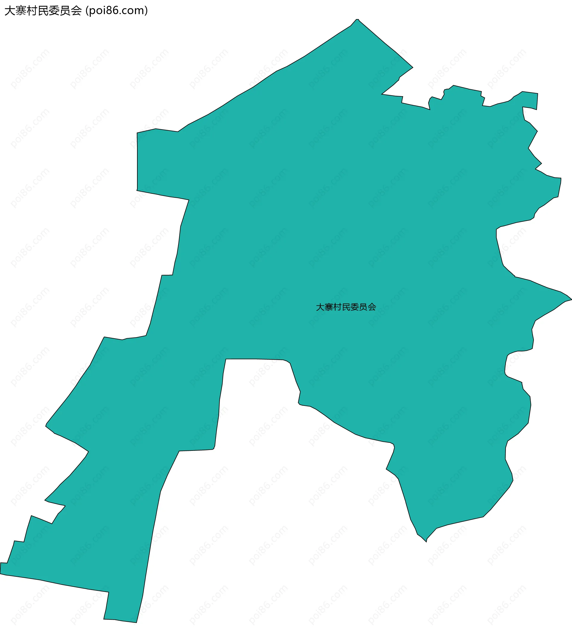 大寨村民委员会边界地图