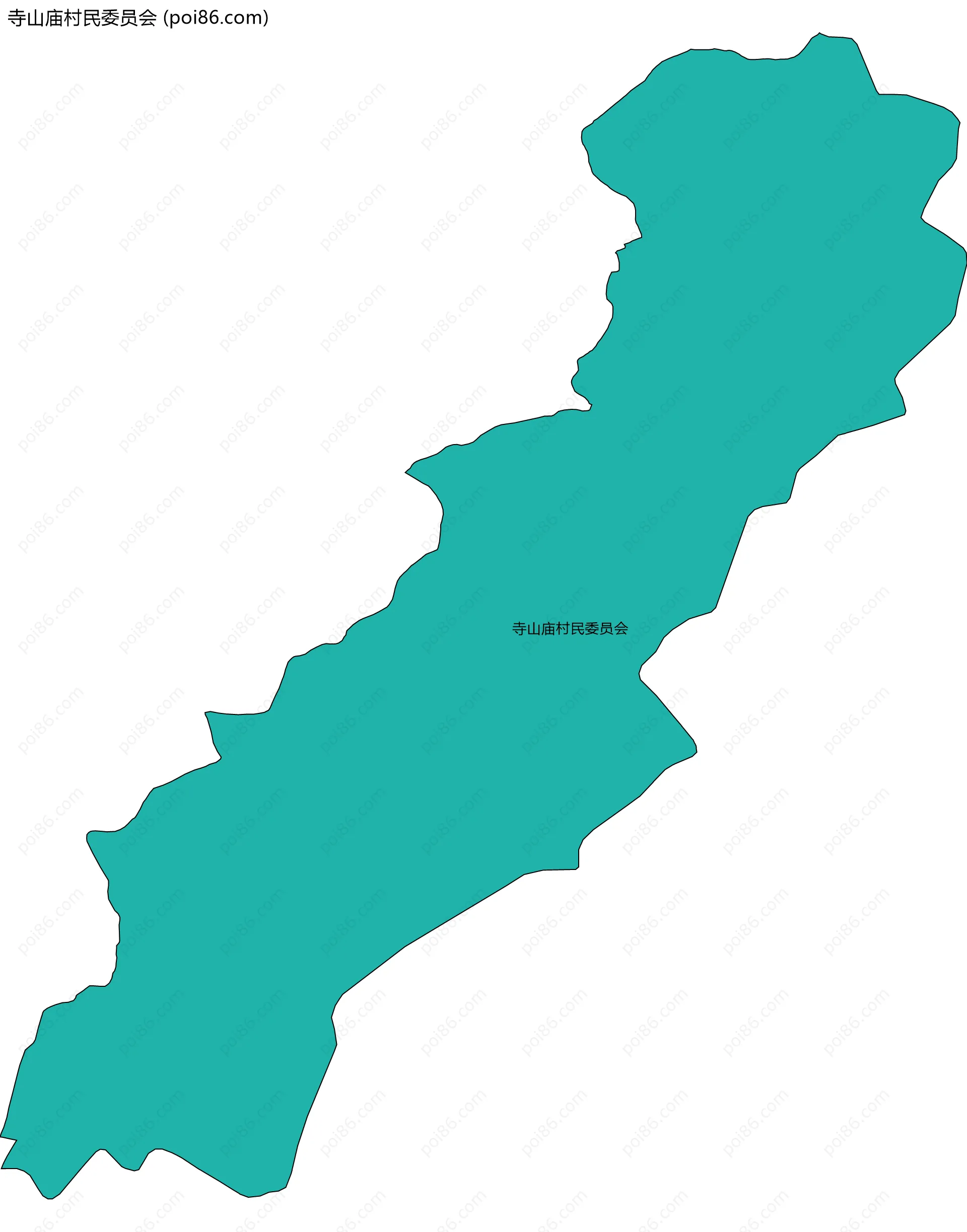 寺山庙村民委员会边界地图