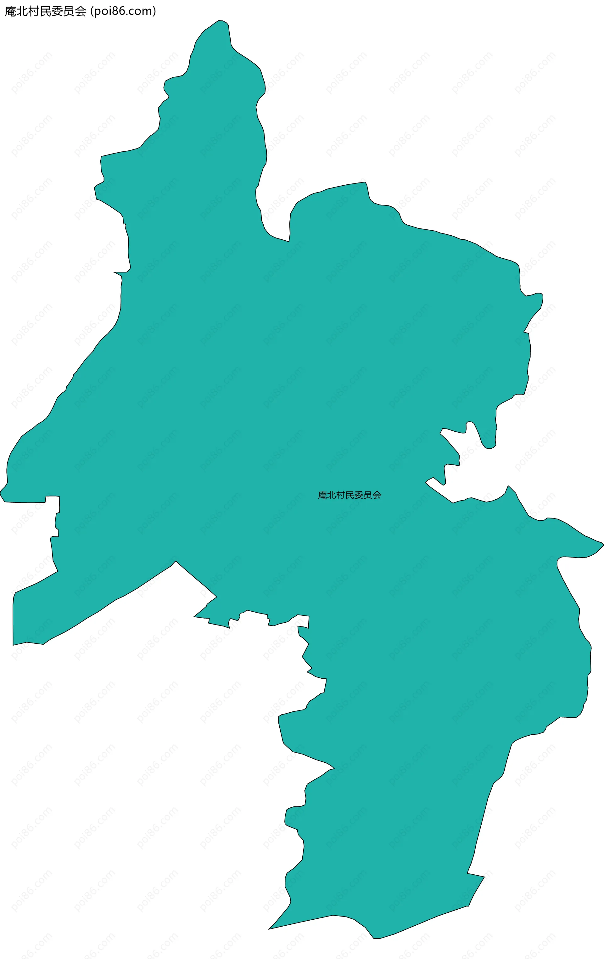 庵北村民委员会边界地图