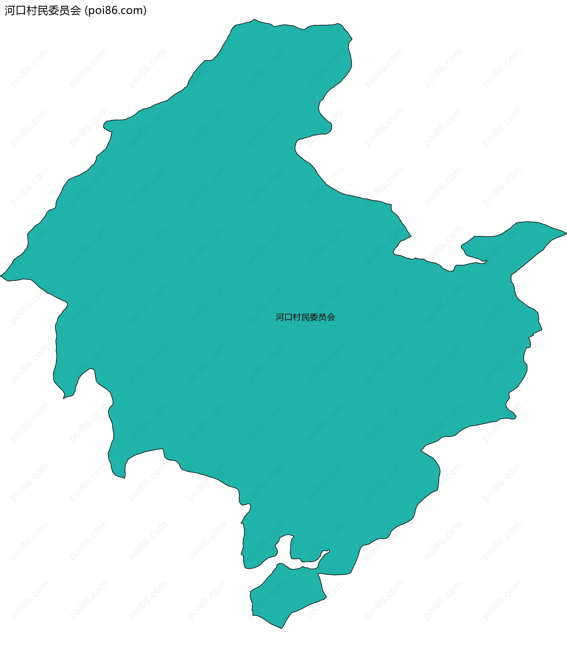 河口村民委员会边界地图