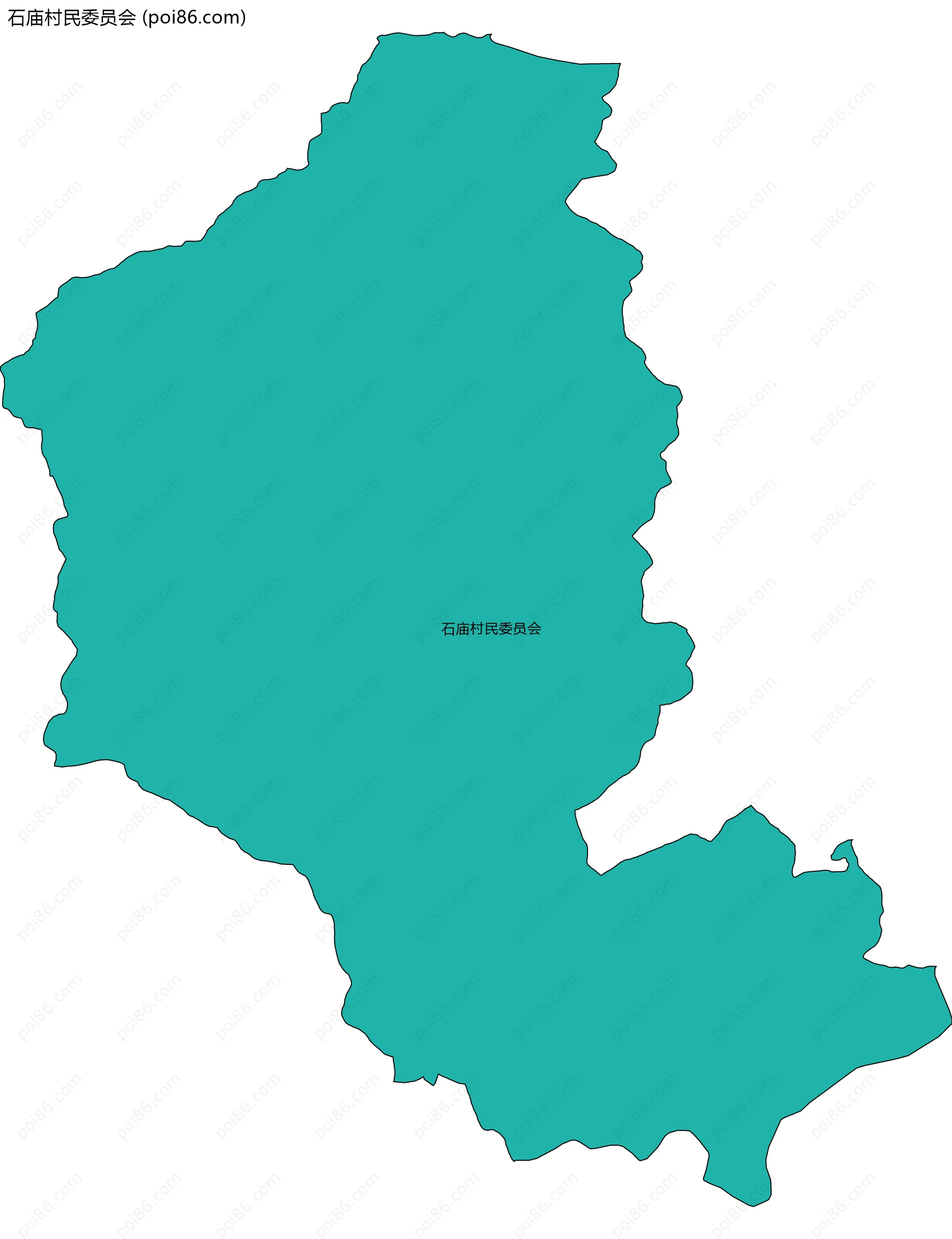 石庙村民委员会边界地图