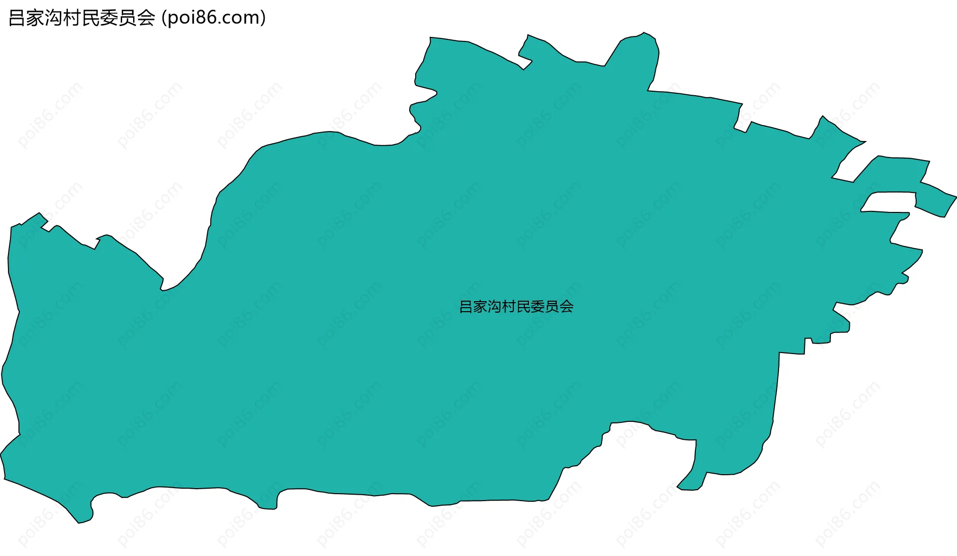 吕家沟村民委员会边界地图