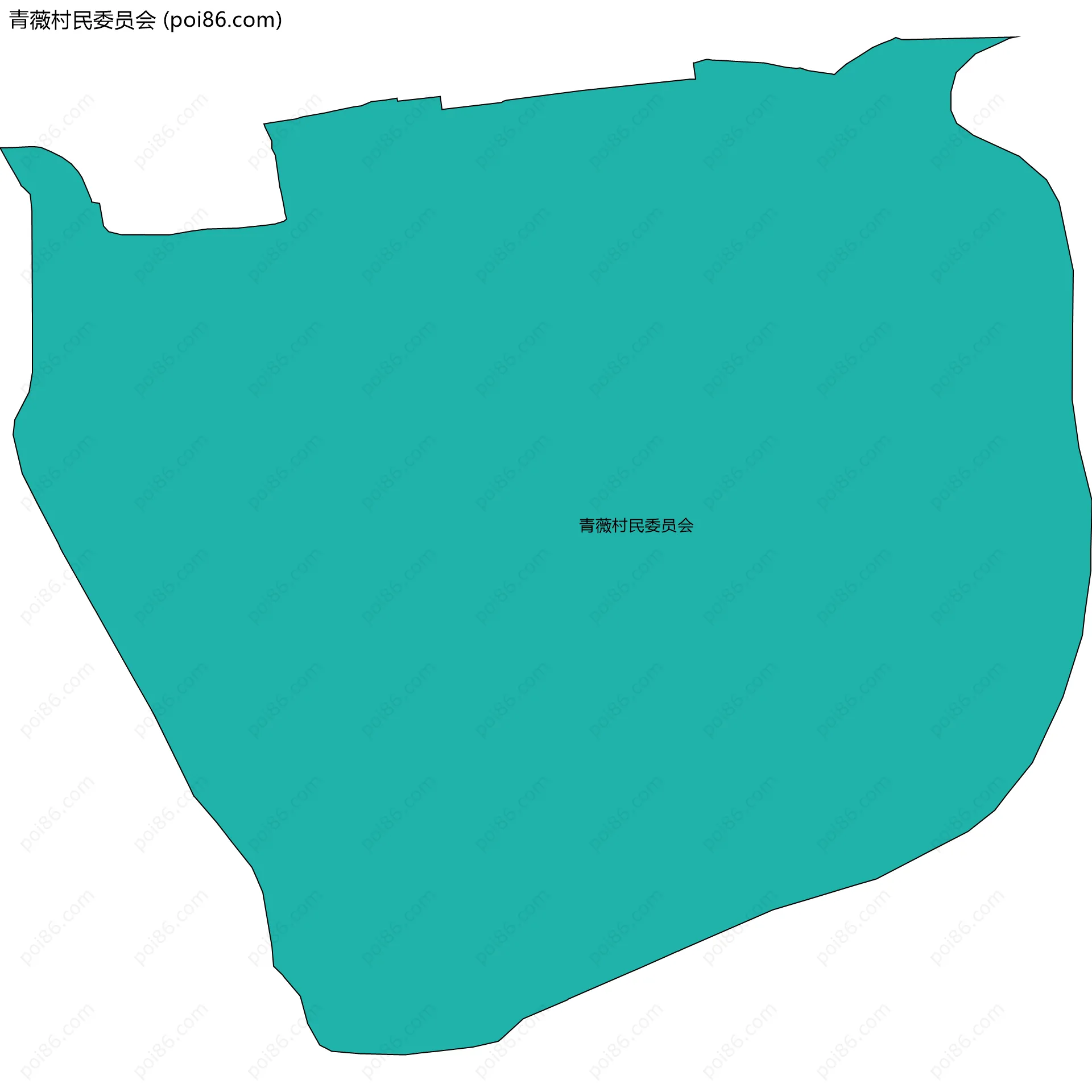 青薇村民委员会边界地图