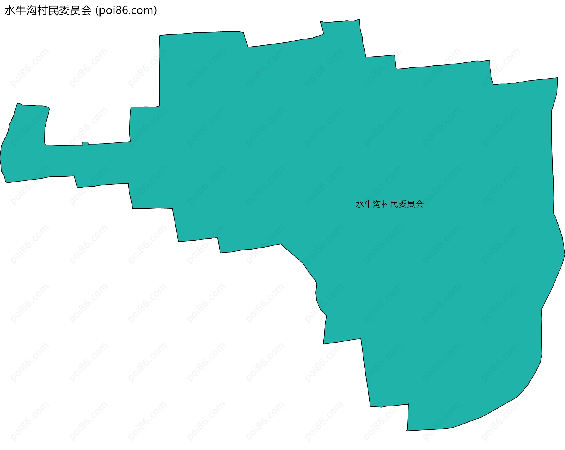 水牛沟村民委员会边界地图