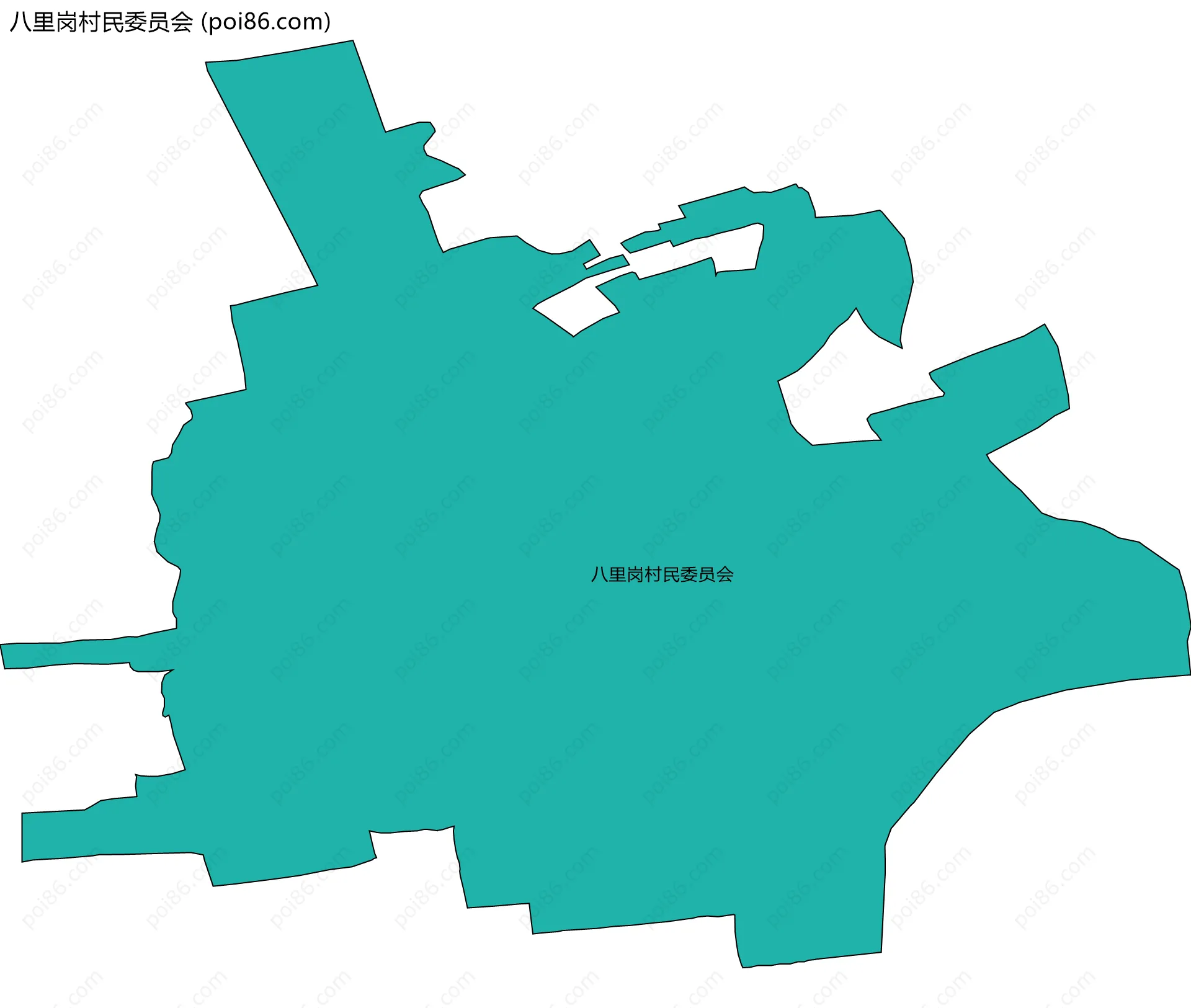 八里岗村民委员会边界地图