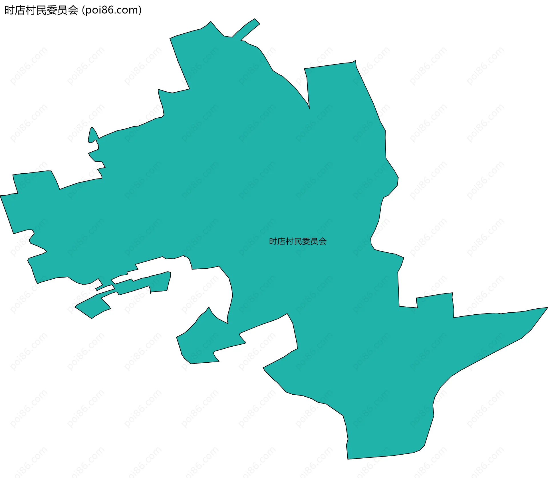 时店村民委员会边界地图