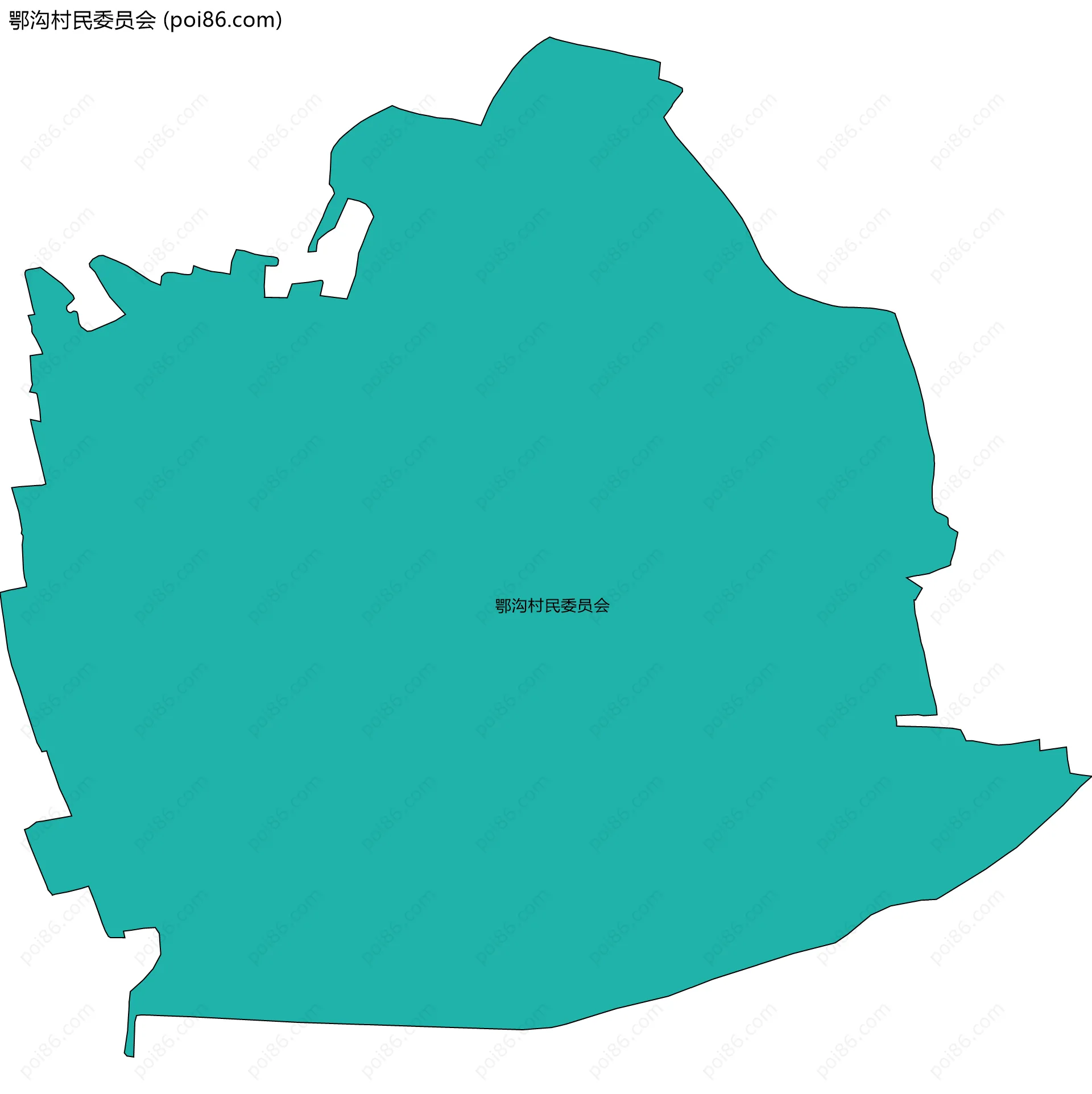 鄂沟村民委员会边界地图