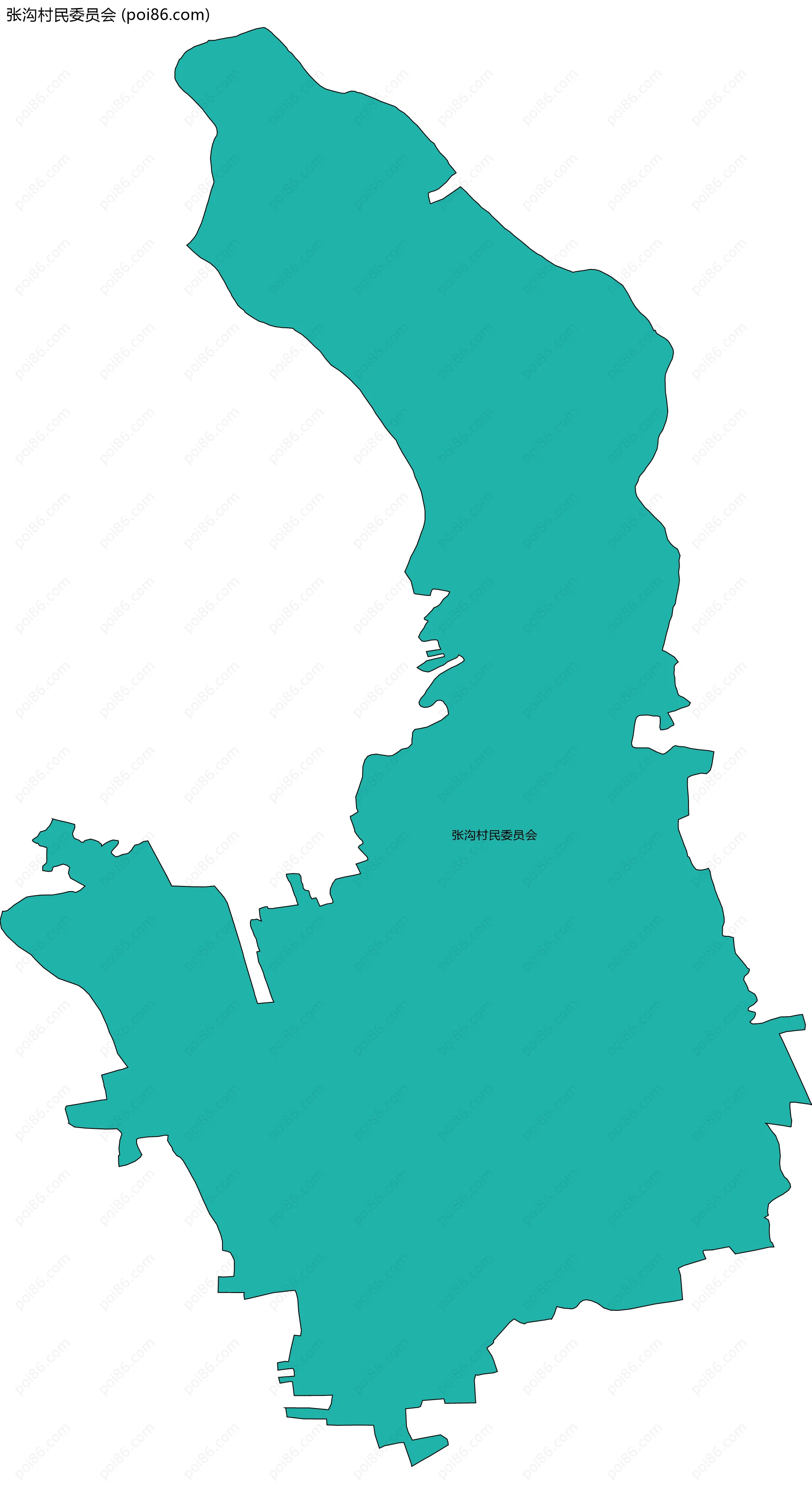 张沟村民委员会边界地图