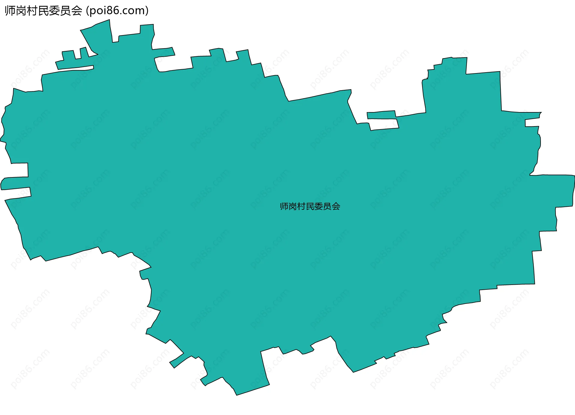 师岗村民委员会边界地图
