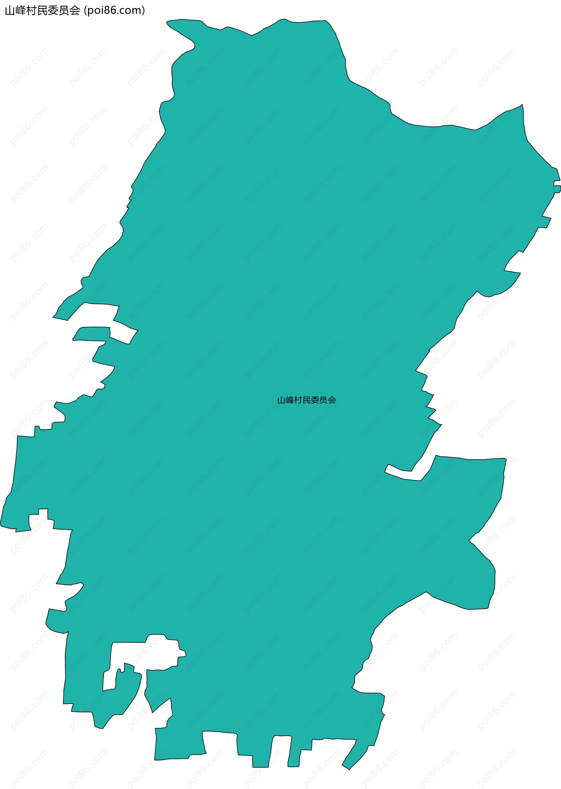山峰村民委员会边界地图