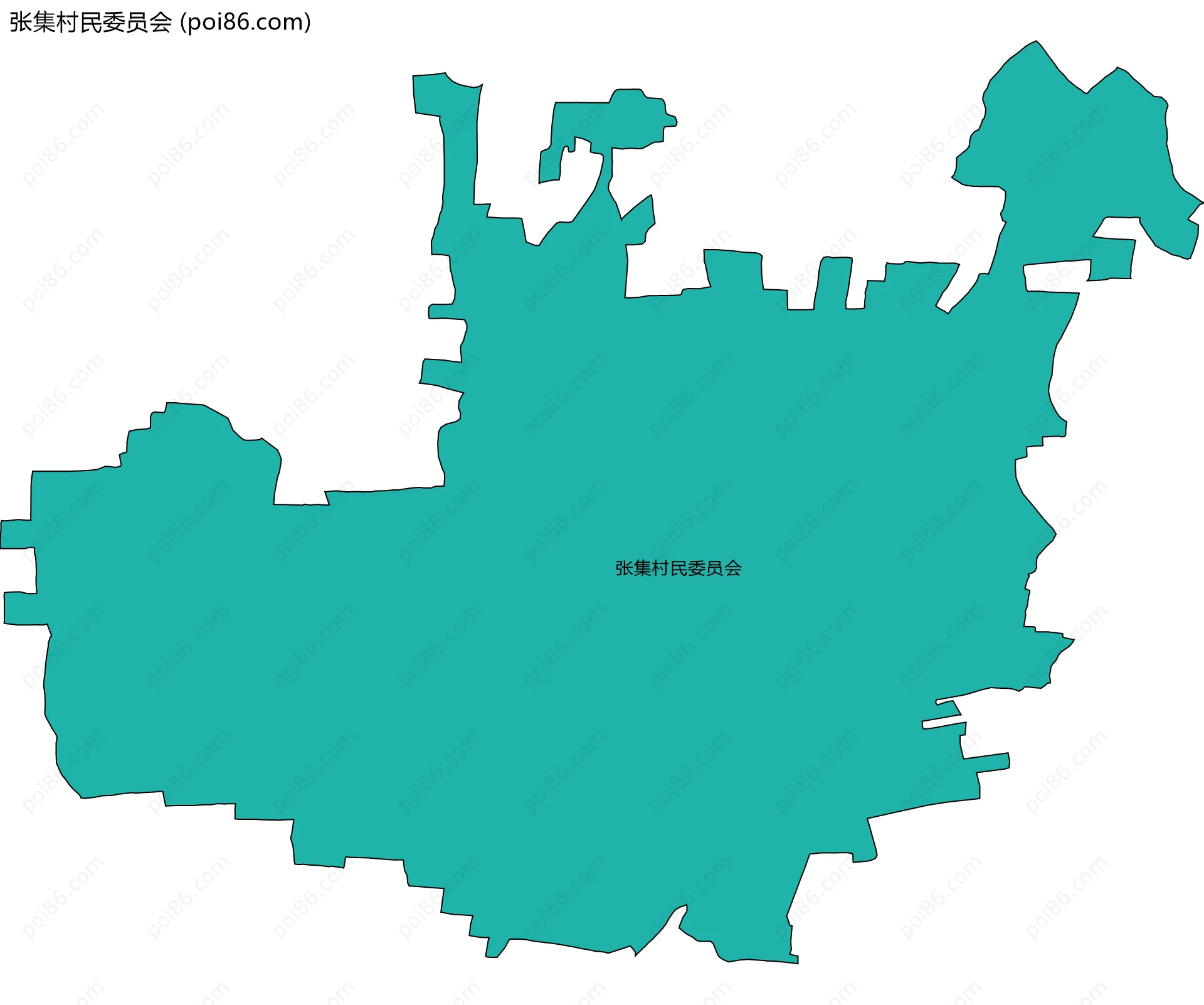 张集村民委员会边界地图