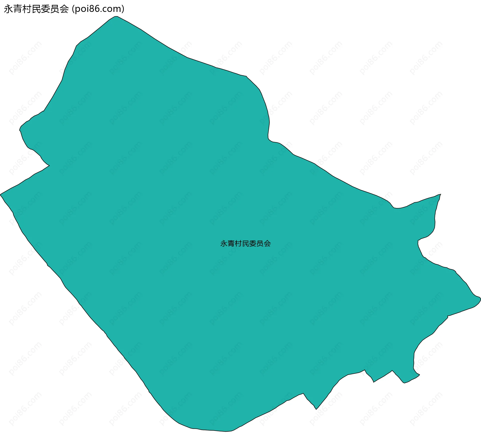 永青村民委员会边界地图
