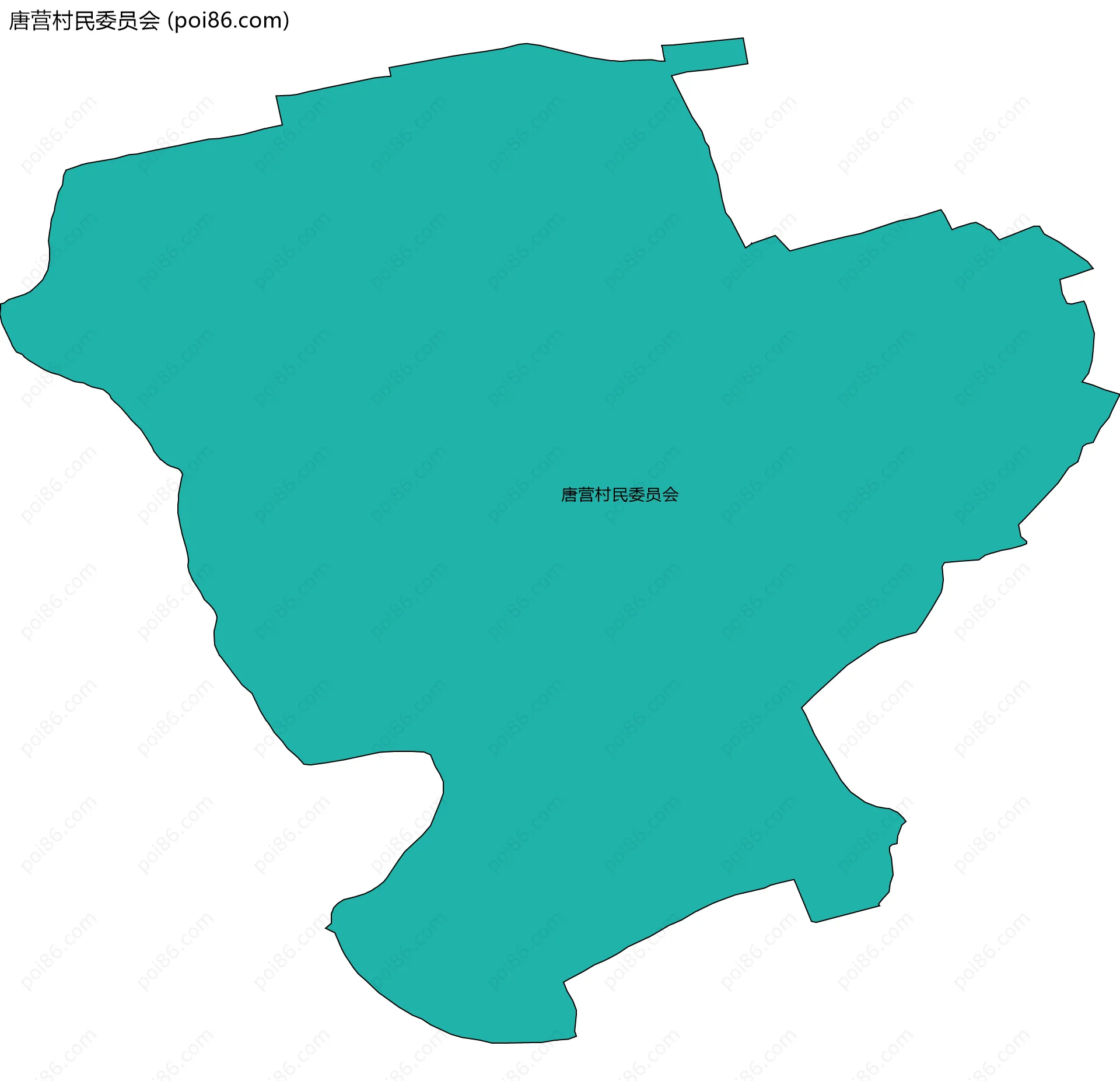 唐营村民委员会边界地图