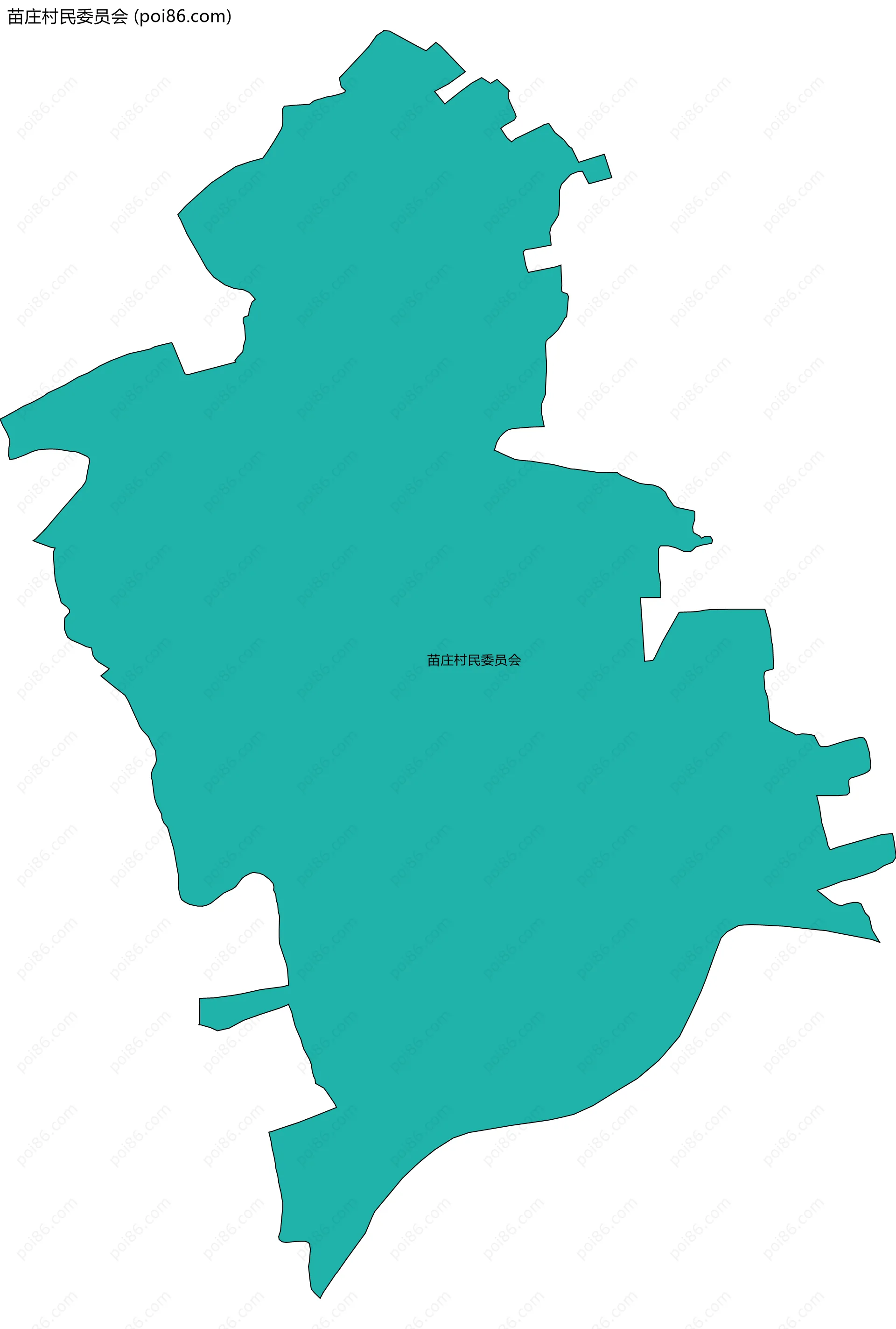 苗庄村民委员会边界地图