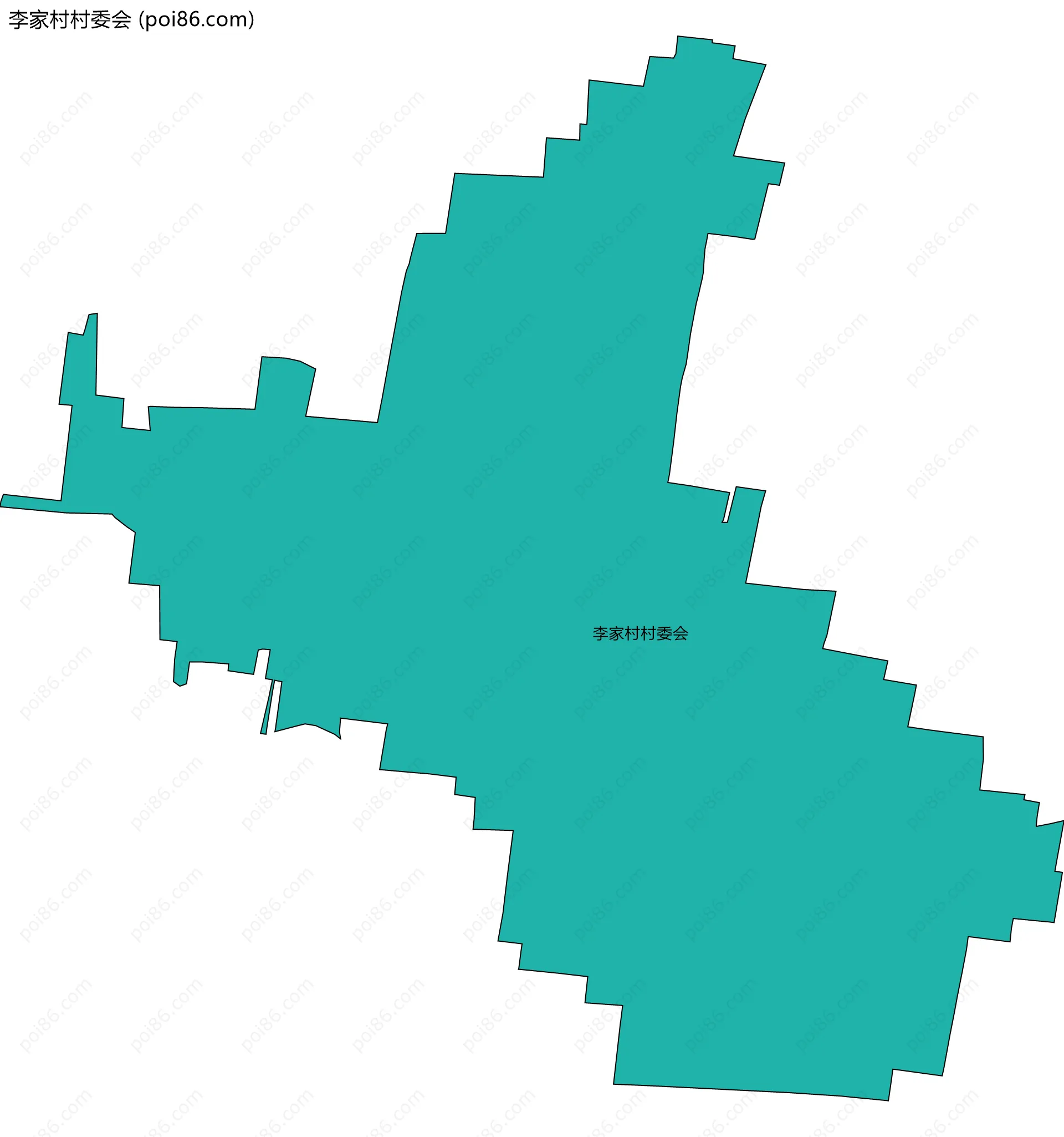 李家村村委会边界地图