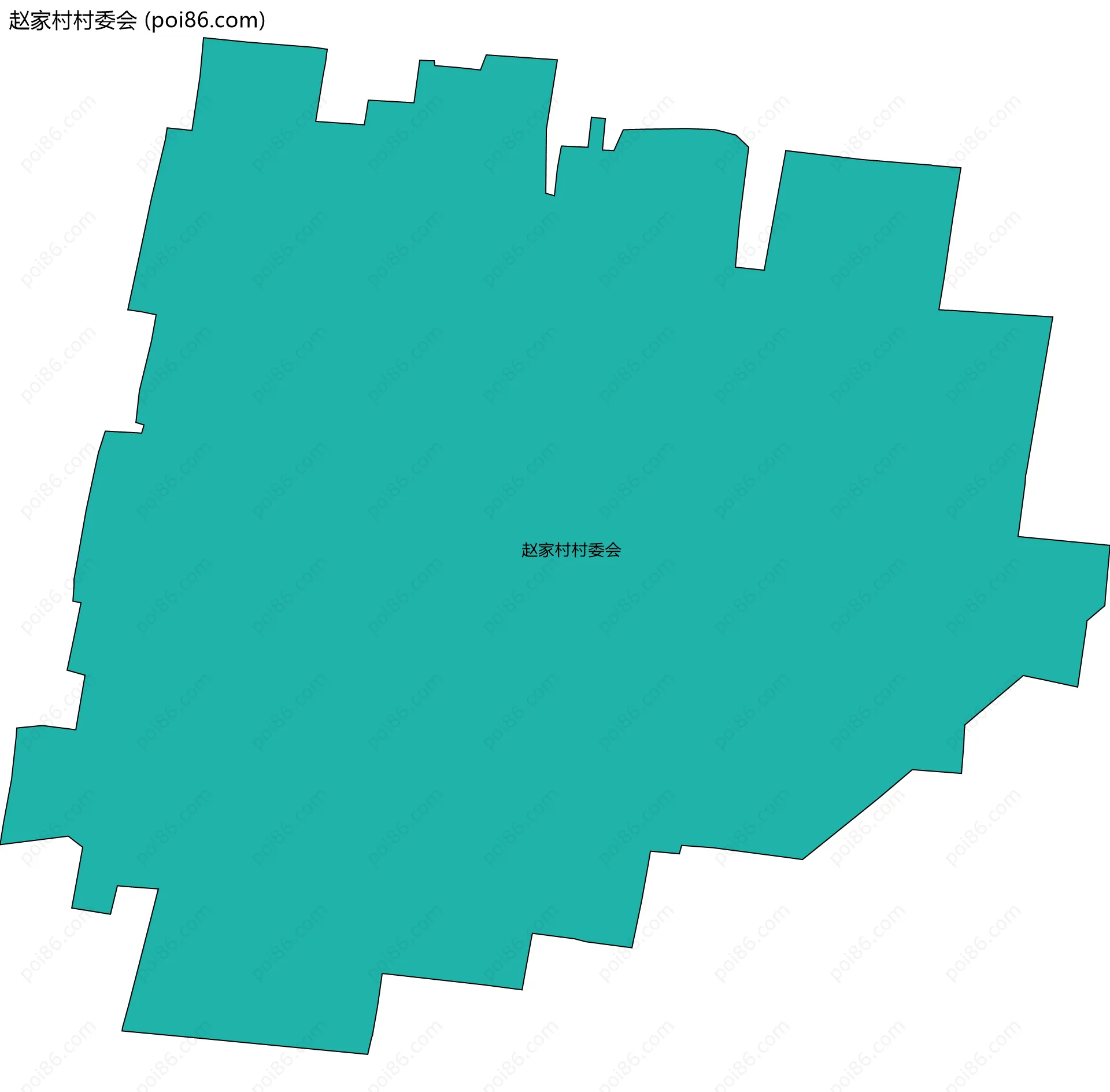 赵家村村委会边界地图