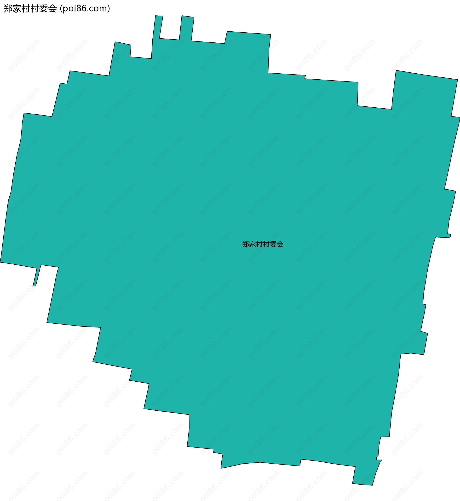 郑家村村委会边界地图