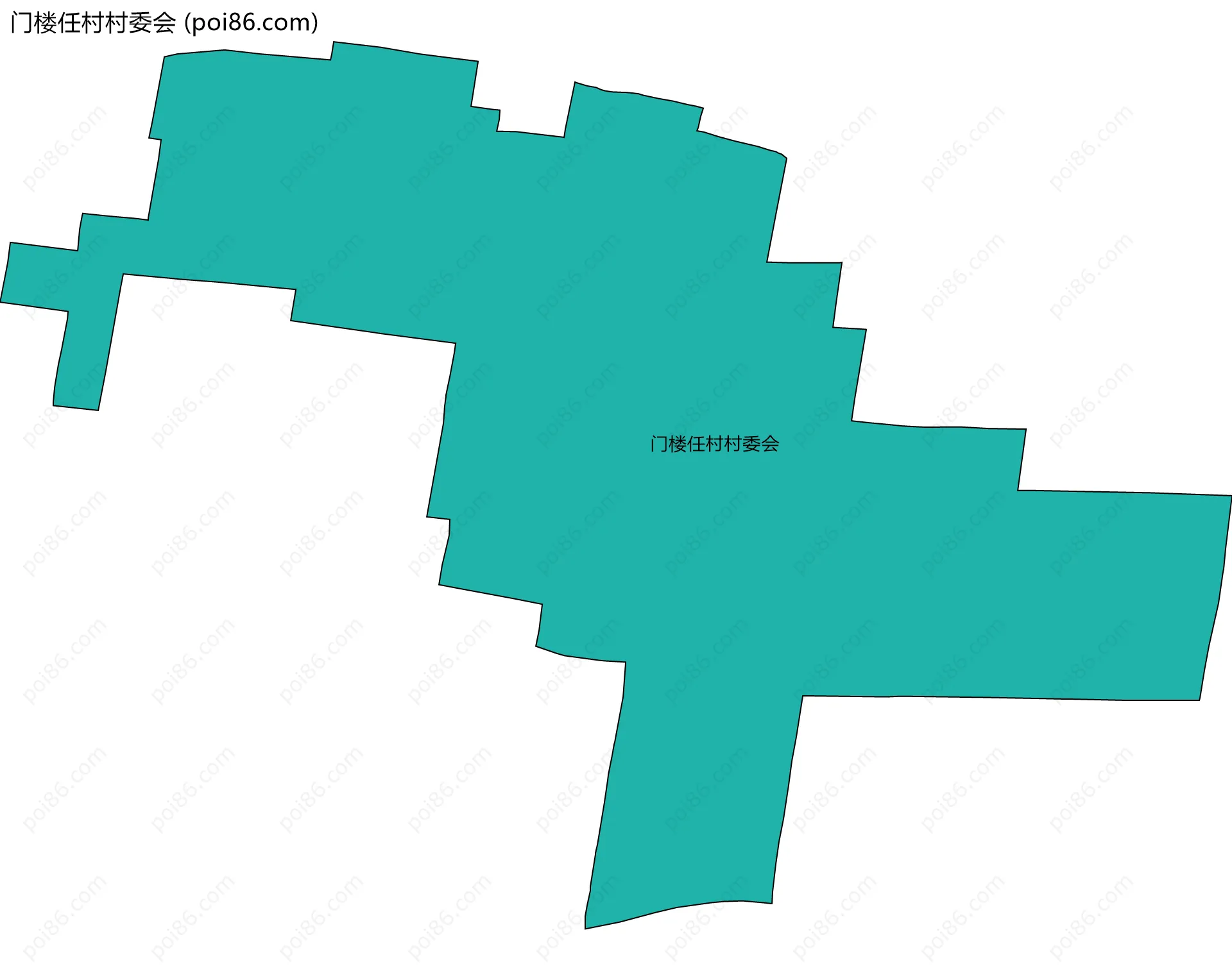 门楼任村村委会边界地图