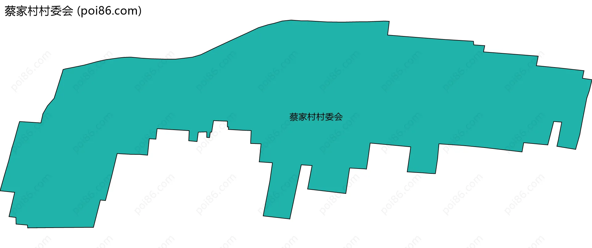 蔡家村村委会边界地图