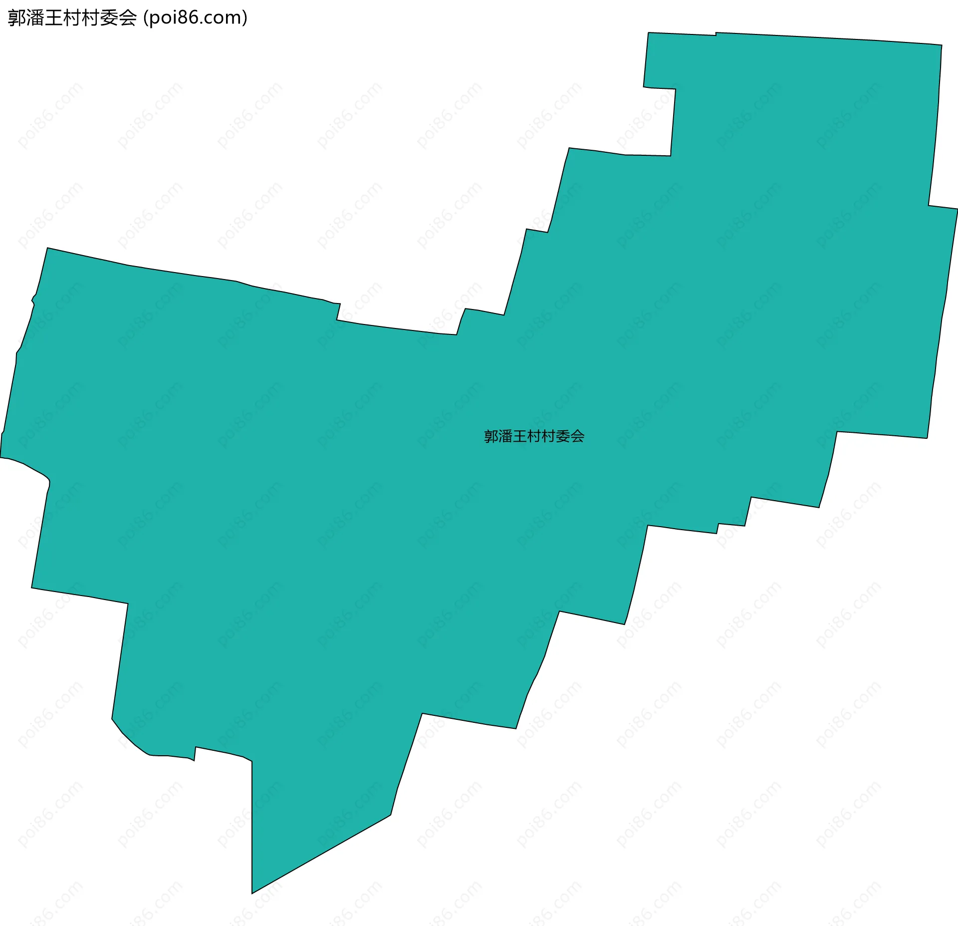 郭潘王村村委会边界地图