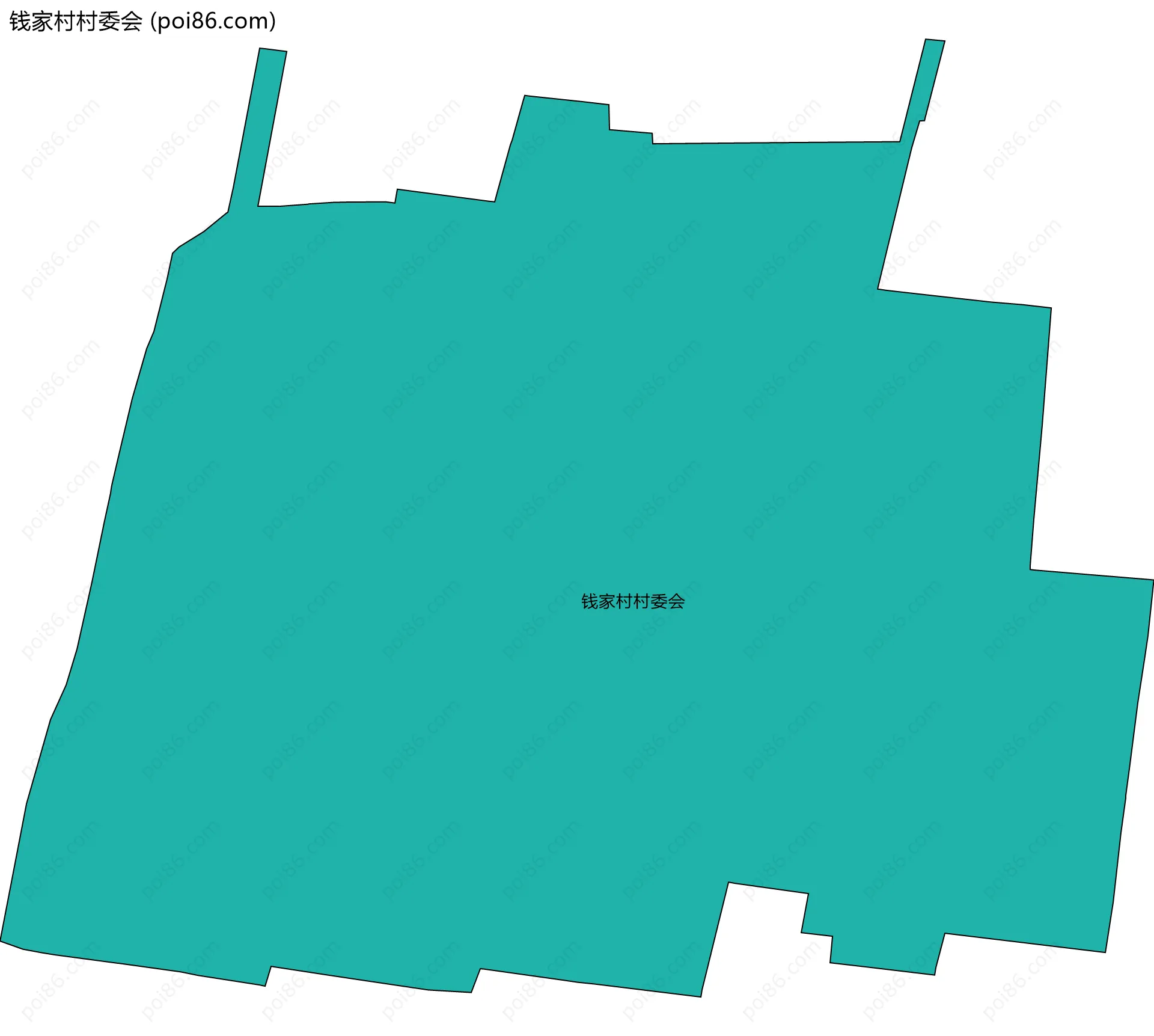 钱家村村委会边界地图
