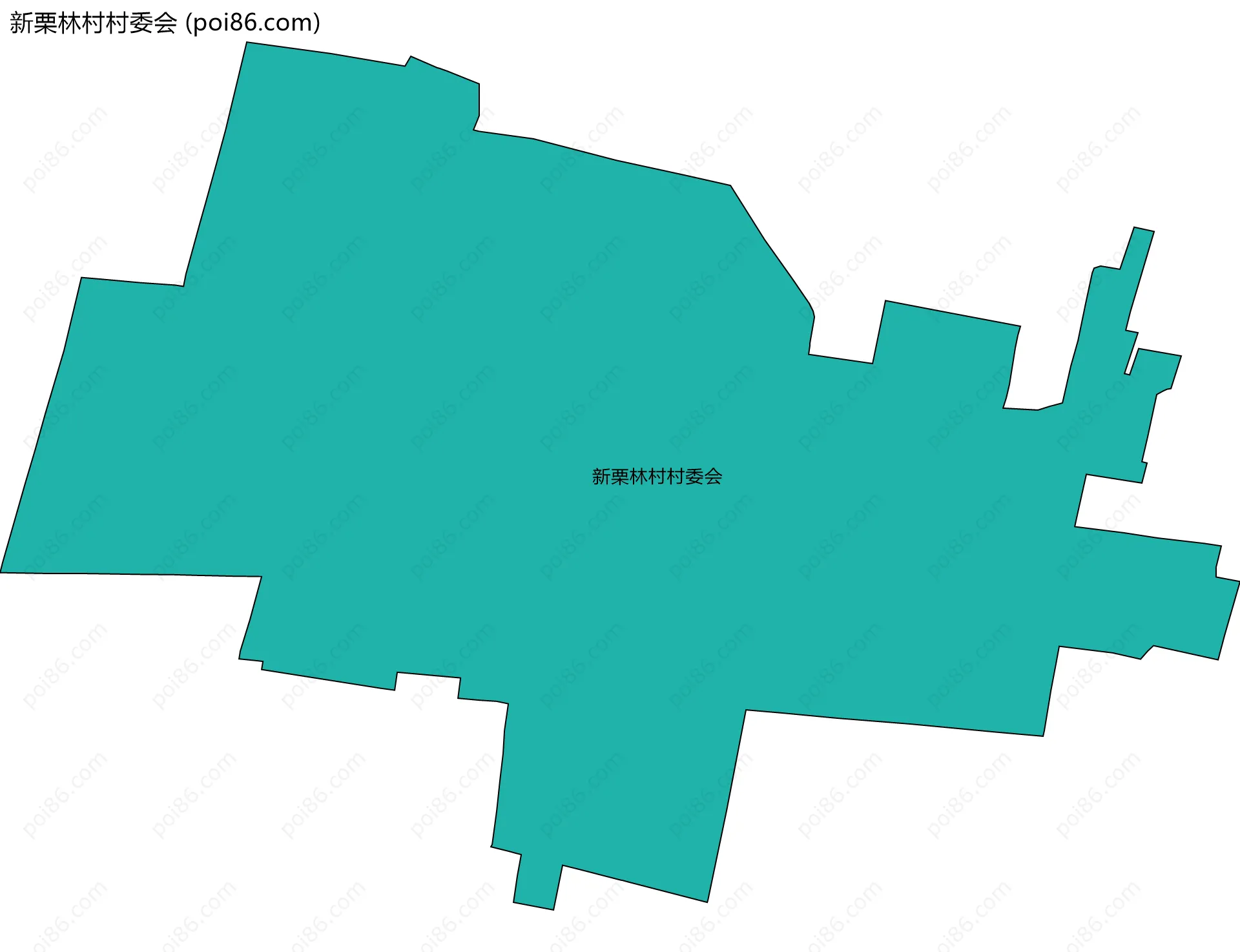 新栗林村村委会边界地图