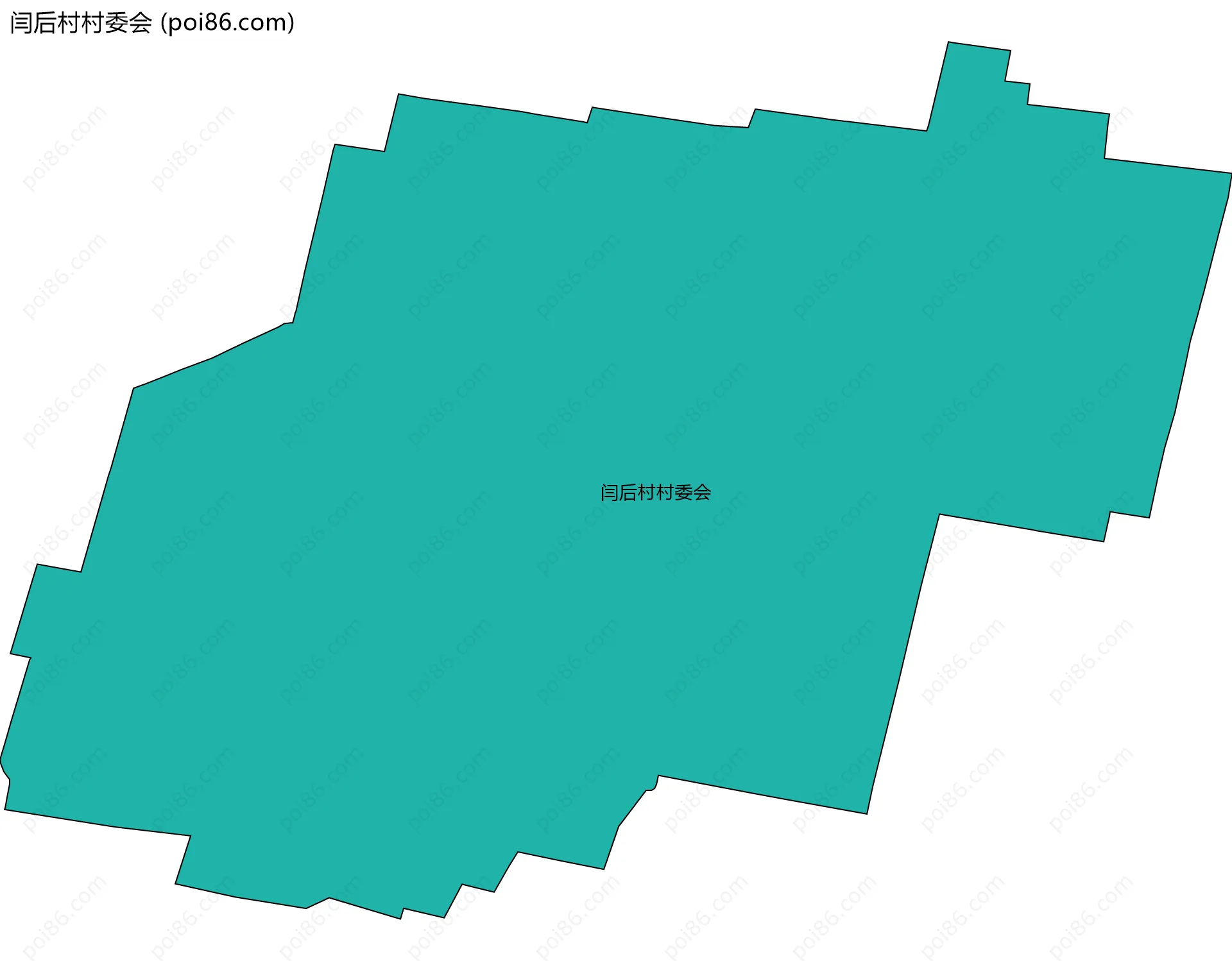 闫后村村委会边界地图