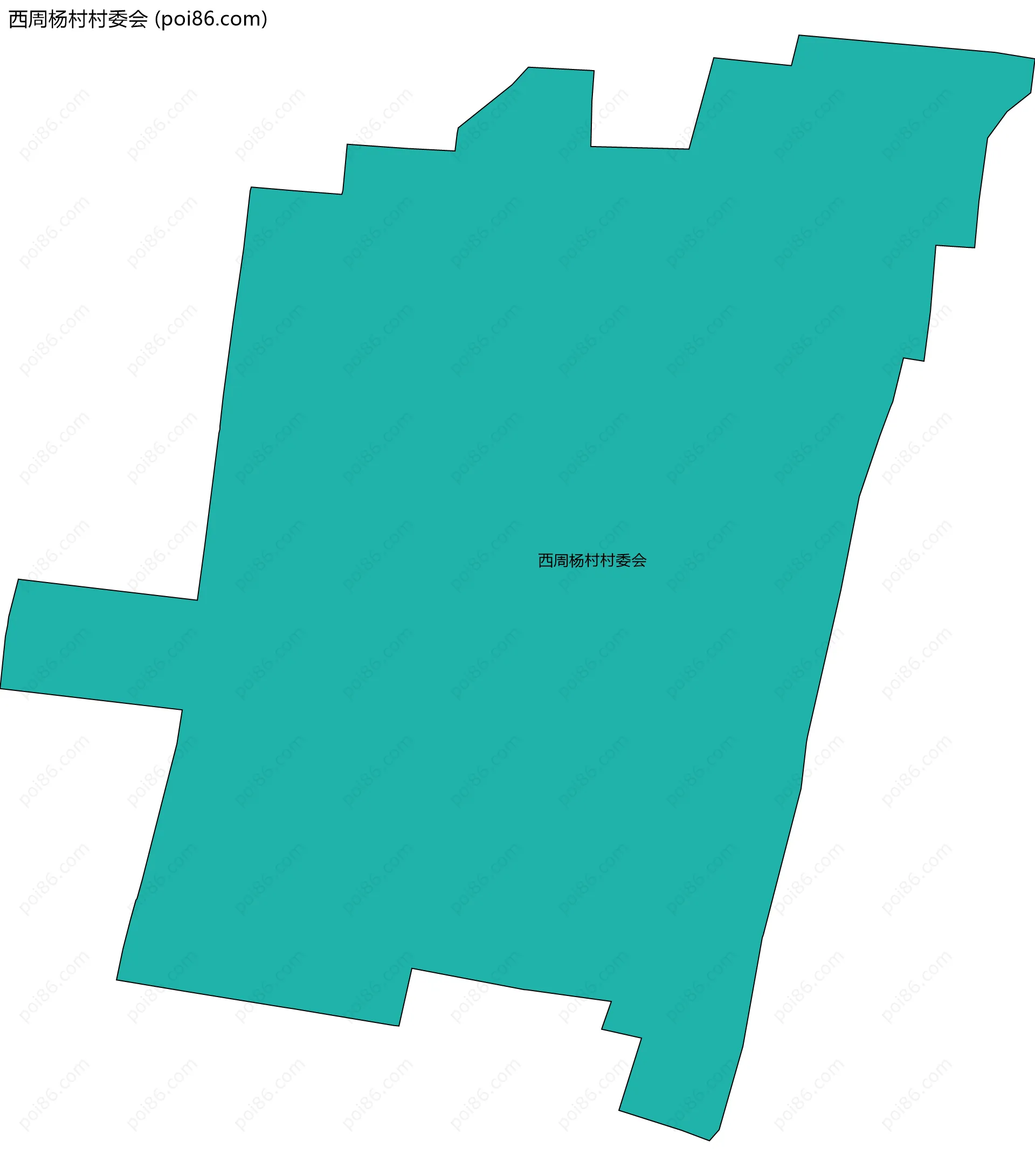 西周杨村村委会边界地图